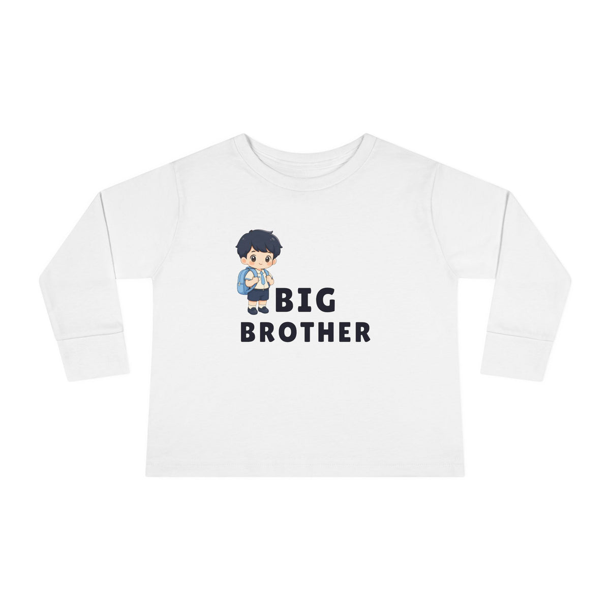 Big Bro Toddler Long Sleeve Tee — Cute Sibling Announcement Shirt
