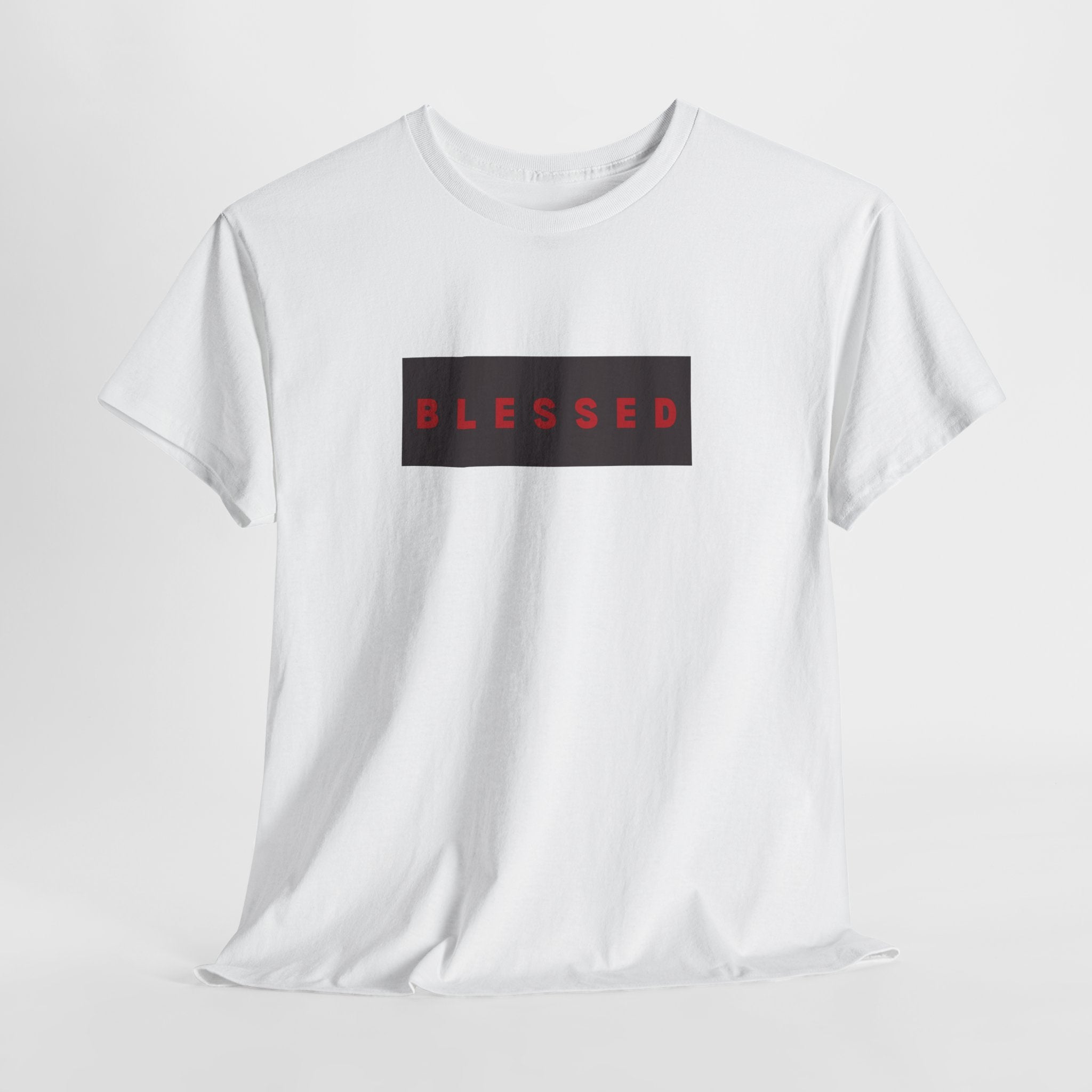 Blessed Box Logo T-Shirt — Minimal Christian Faith Tee