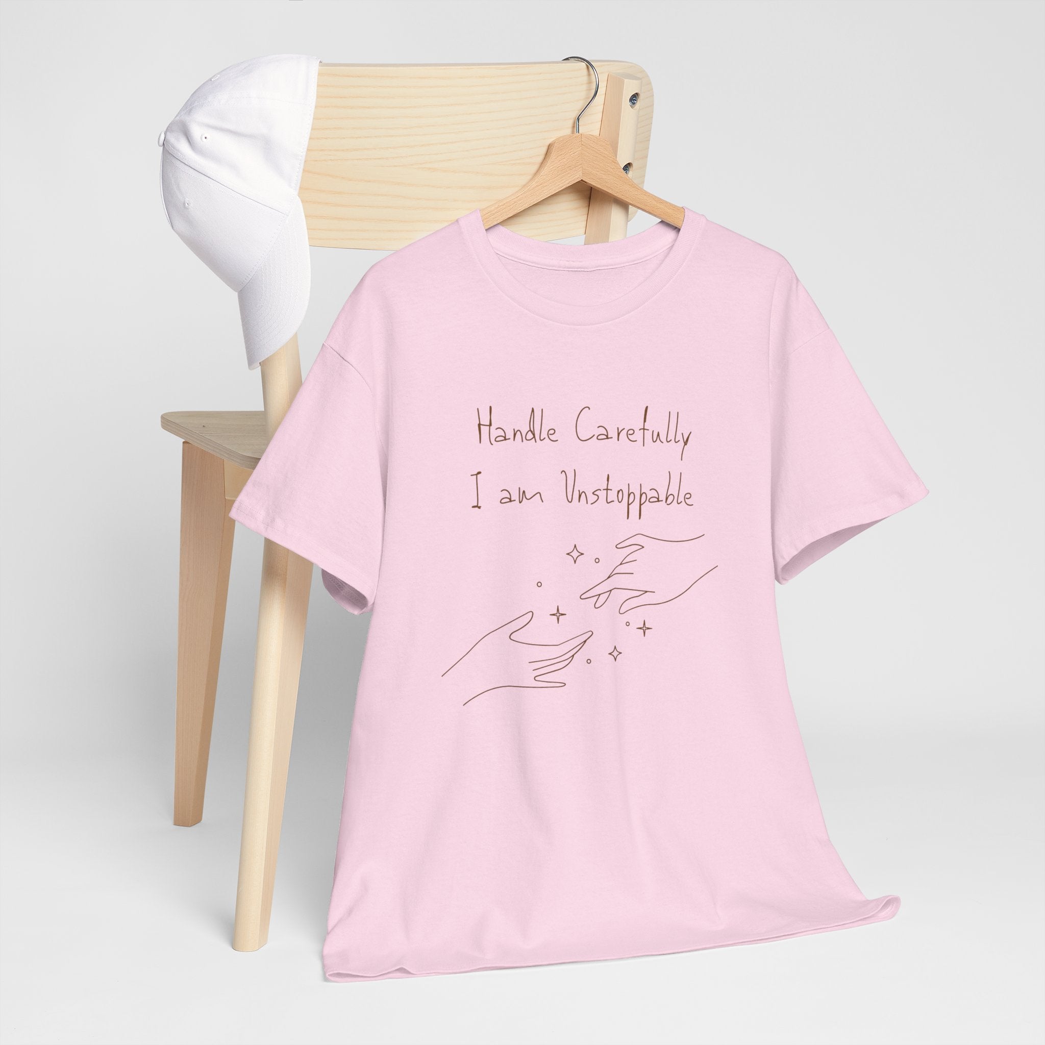 Vulnerable Hearts Tee – "Handle Carefully I am Unstoppable" Minimalist Graphic T-Shirt