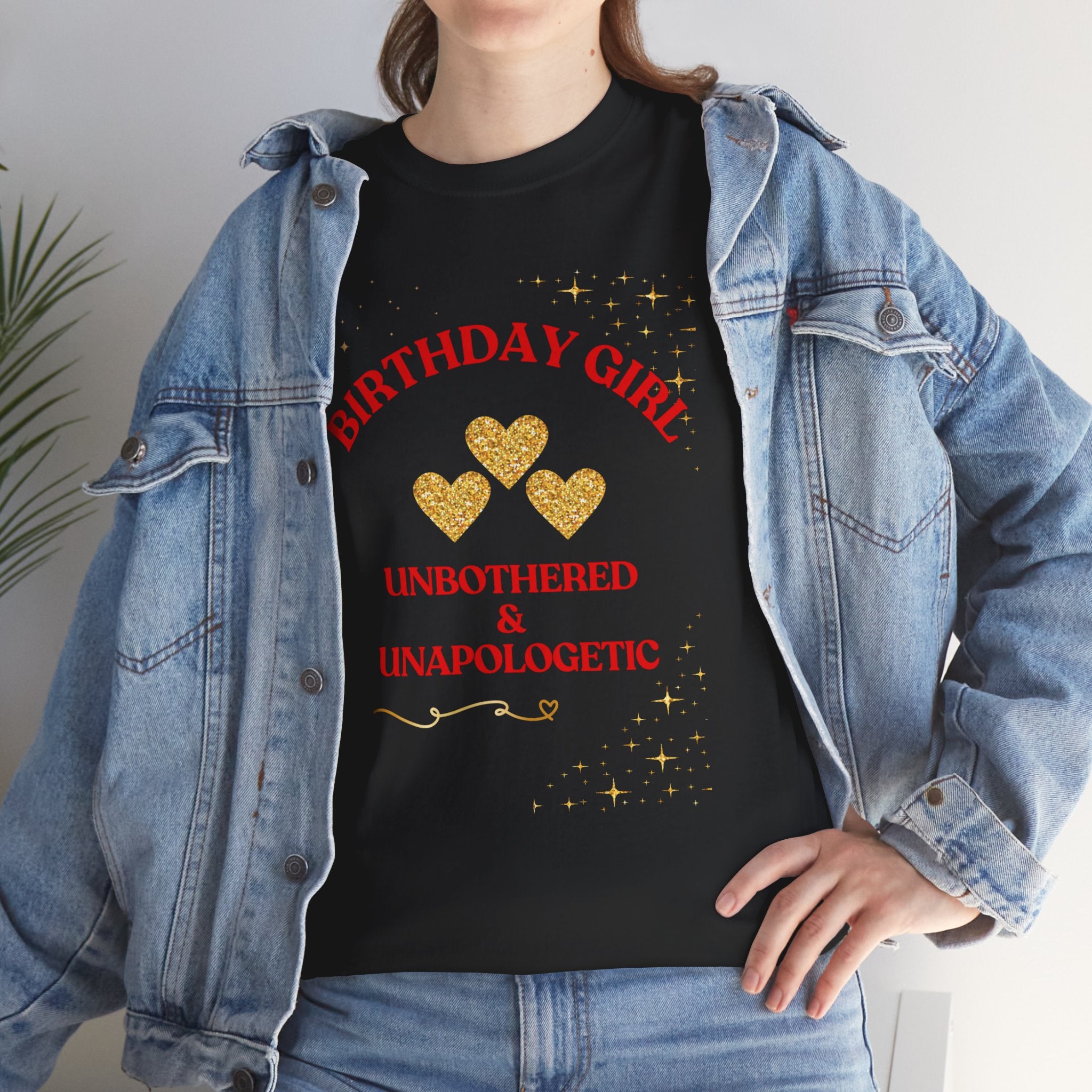 Birthday Girl Tee — "No Apologies" Graphic Birthday Shirt