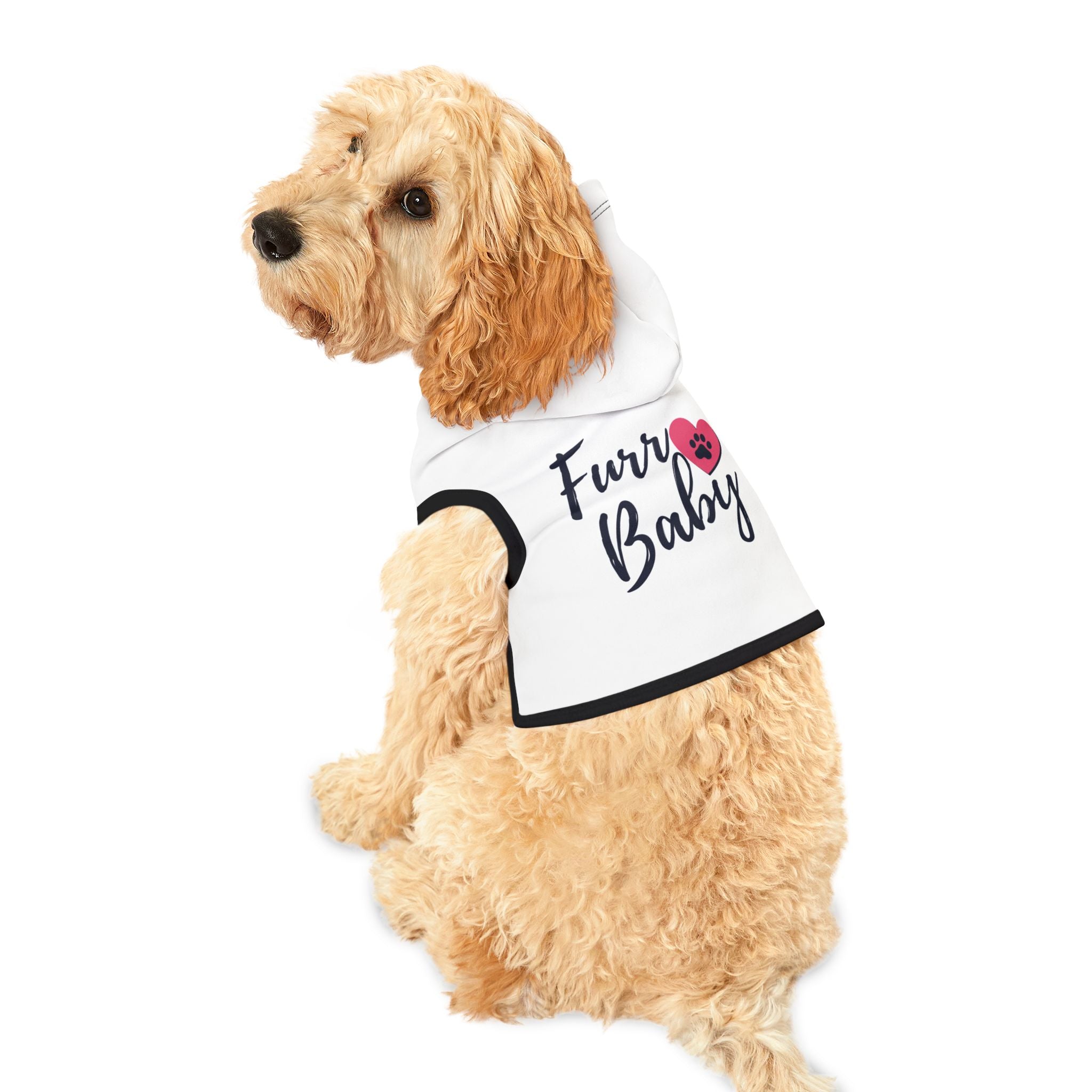 Pet Hoodie — "Furr Baby" Cute Paw Heart Dog & Cat Hoodie