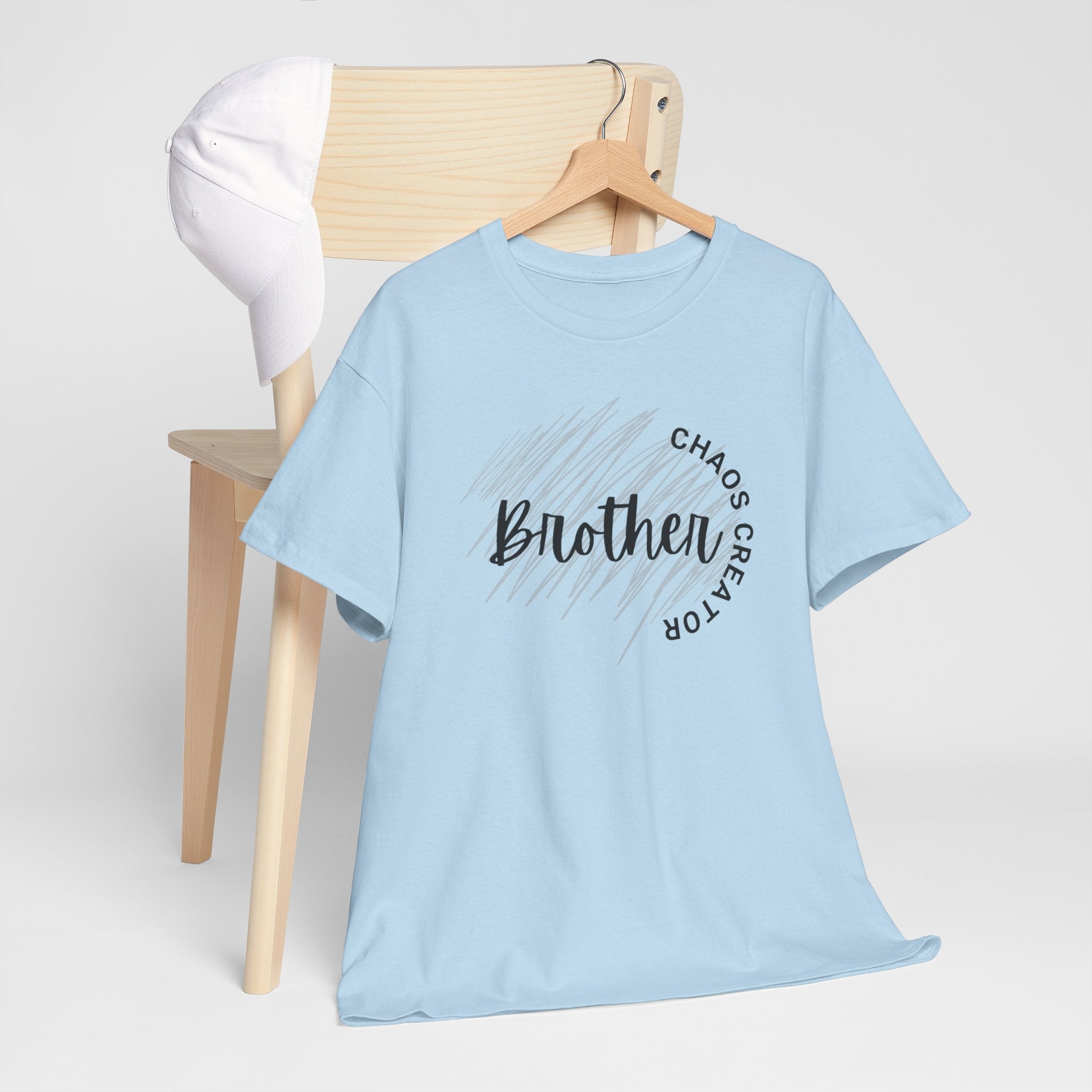 Brother Script Tee — 'Chaos Creator' Graphic Shirt for Siblings