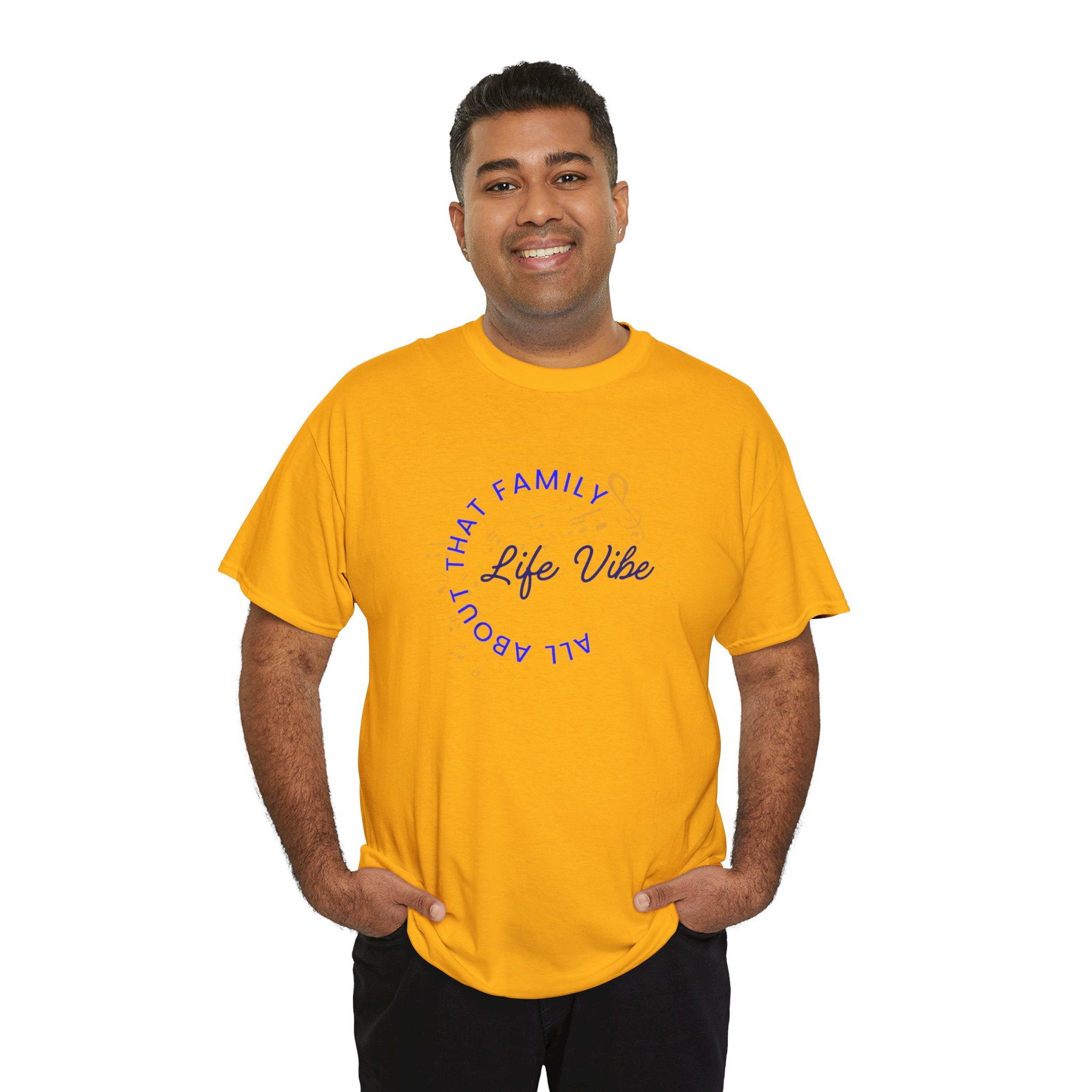"All About My Family" Life Vibe T-Shirt —Minimal Circle Graphic Tee