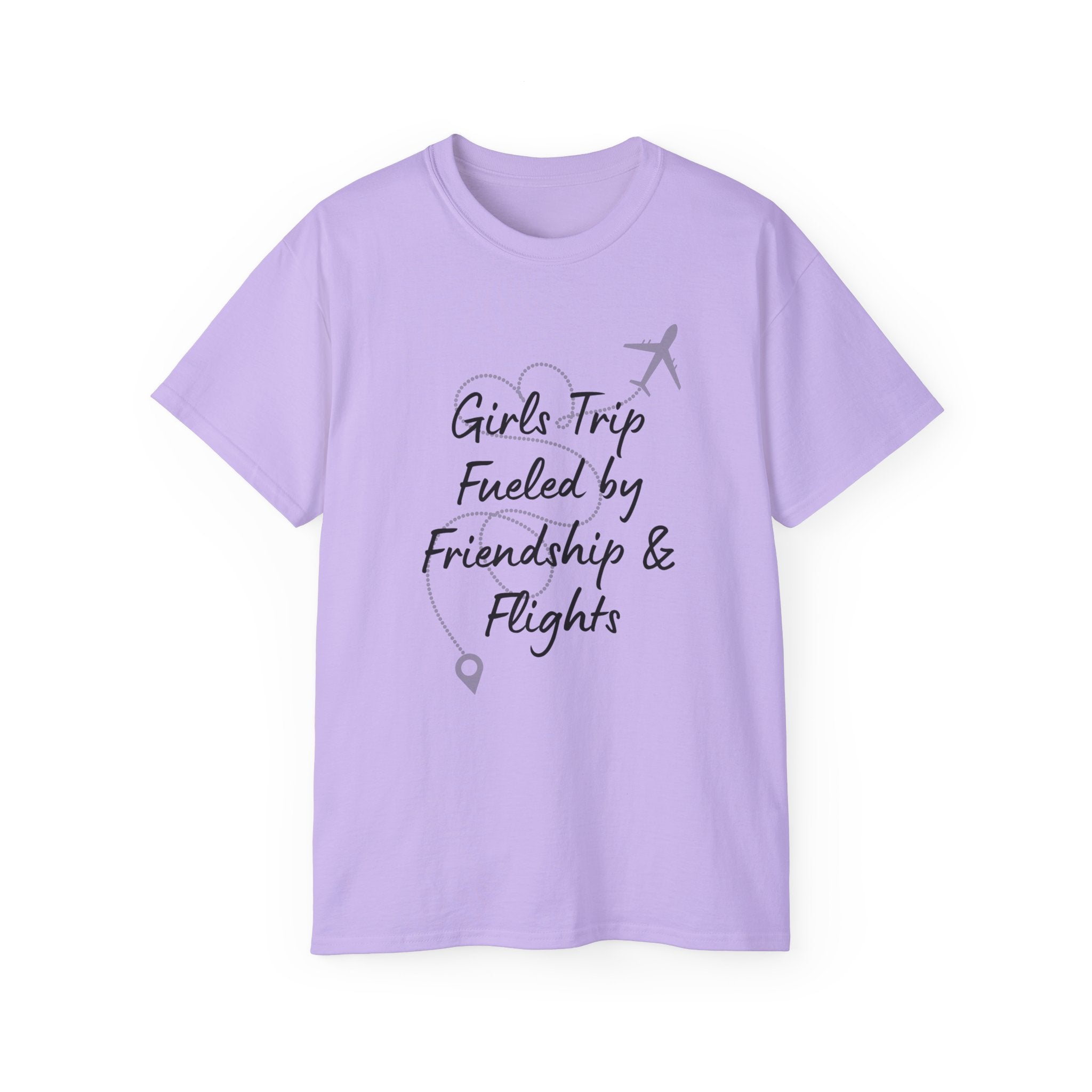Girls Trip Tee — "Girls Trip Fueled by Friendship & Flights" Travel Shirt