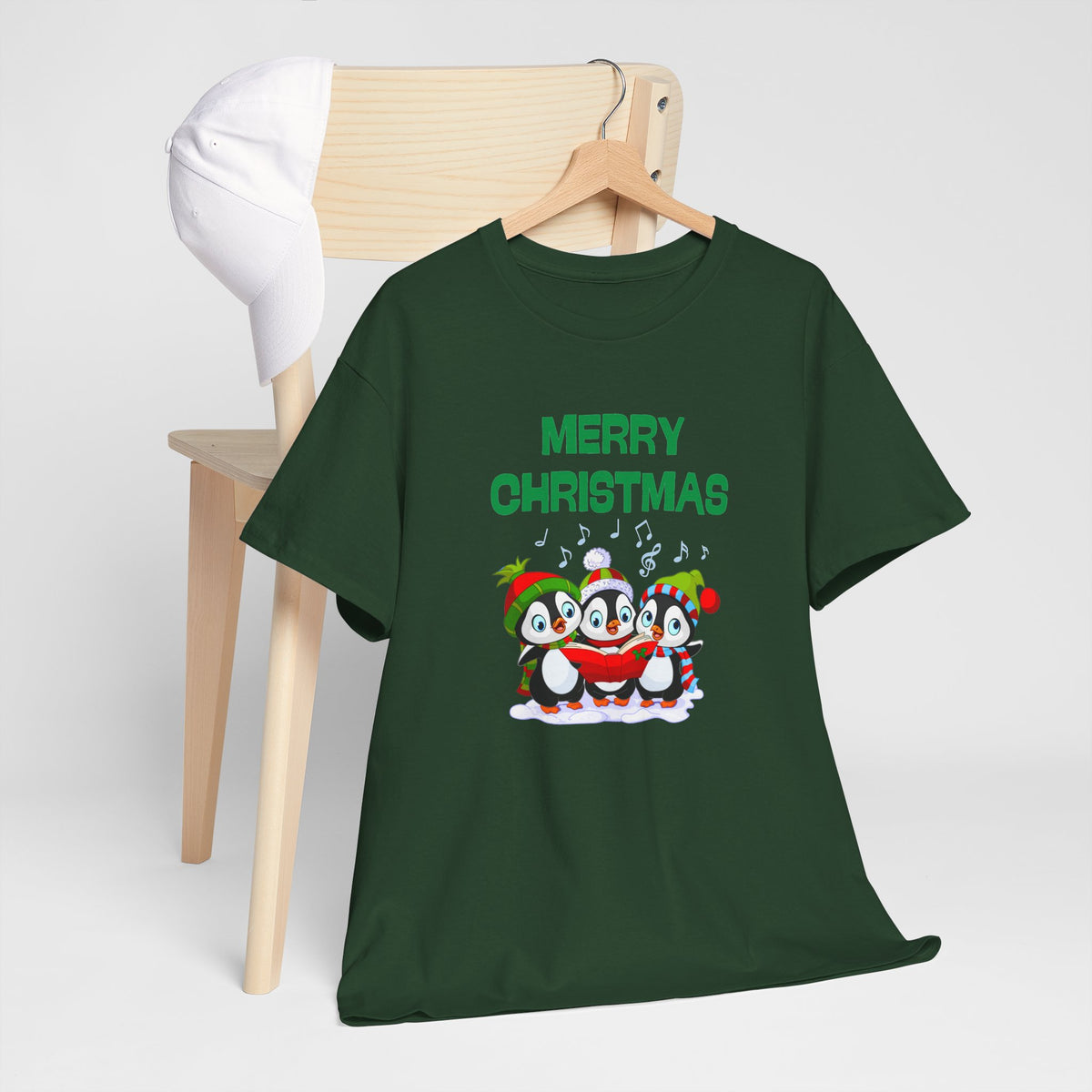 Merry Christmas Penguin Trio Holiday T-Shirt