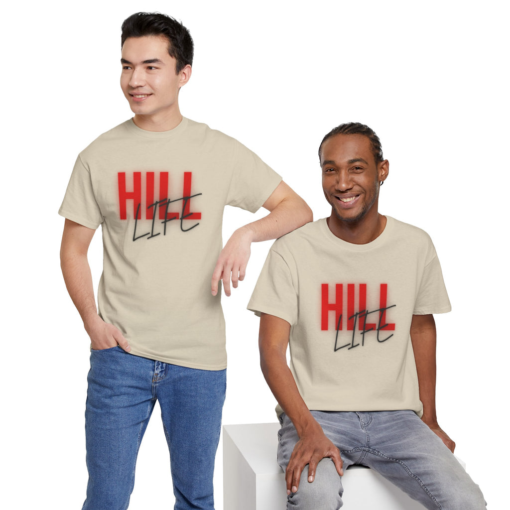 Hill Life Tee — Red Gradient Graphic T-Shirt