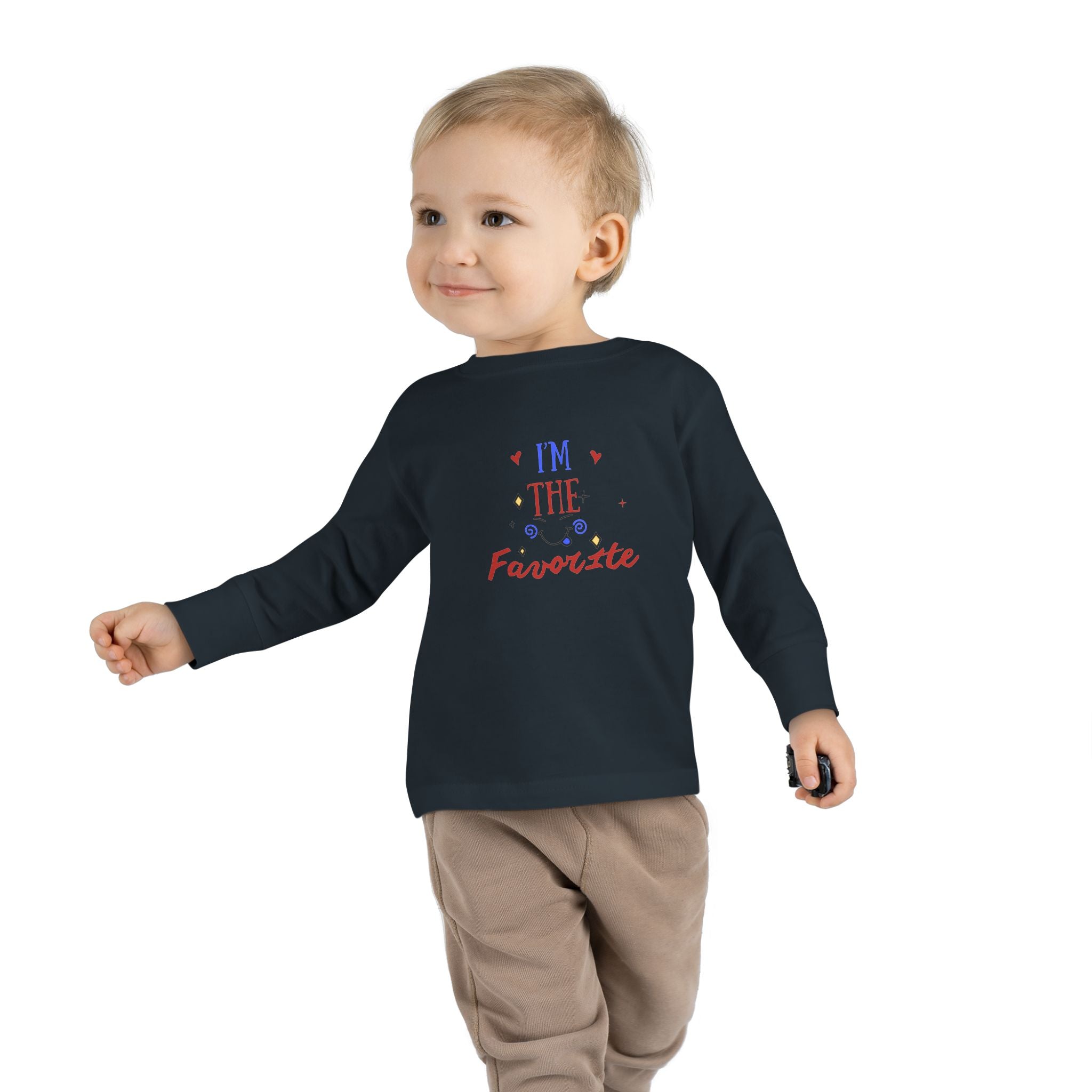 Toddler Long Sleeve Tee — "I'm the Favorite" Patriotic Baby Shirt