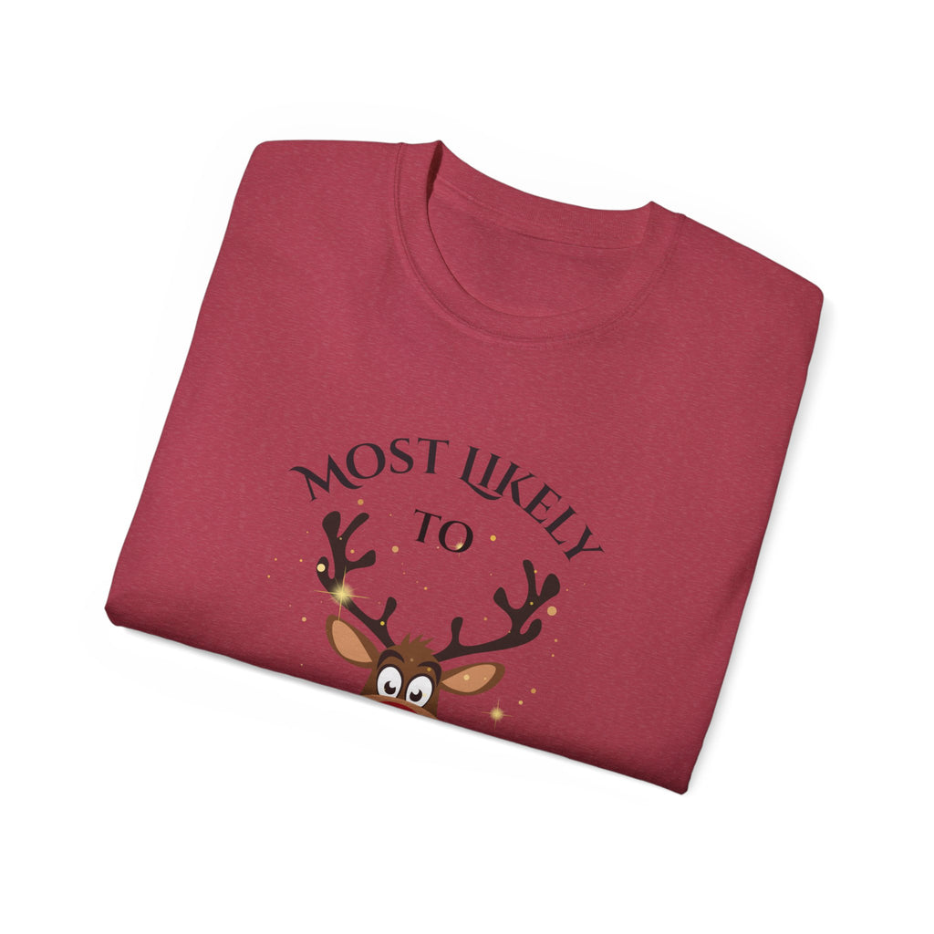 Most Likely to Be the Holiday Bartender Tee, Funny Christmas Shirt, Holiday Party Outfit, Gift for Him/Her, Unisex Shirt