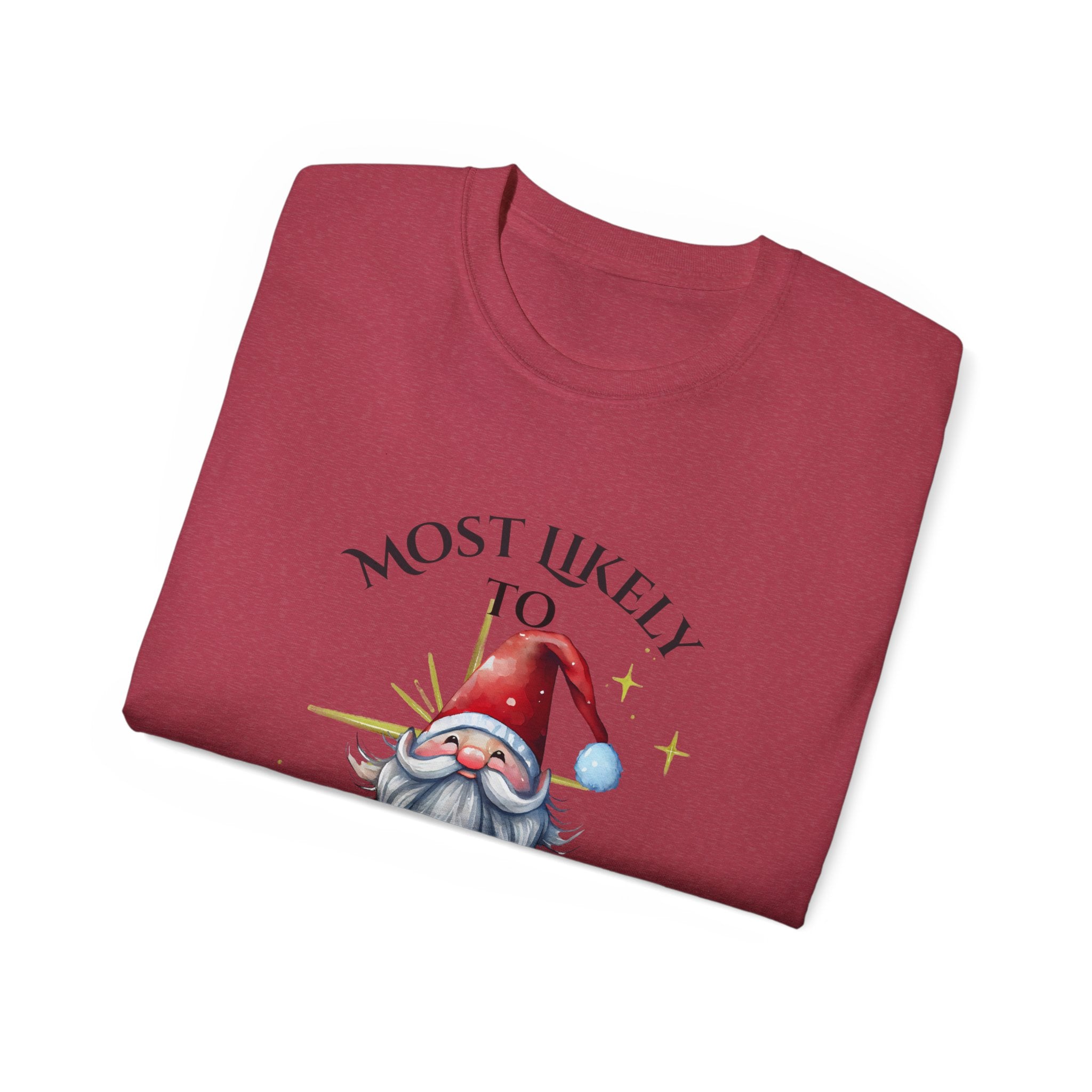 Most Likely to Make a To-Go Plate, Funny Holiday T-Shirt, Unisex Christmas Tee, Gift for Foodies, Festive Apparel