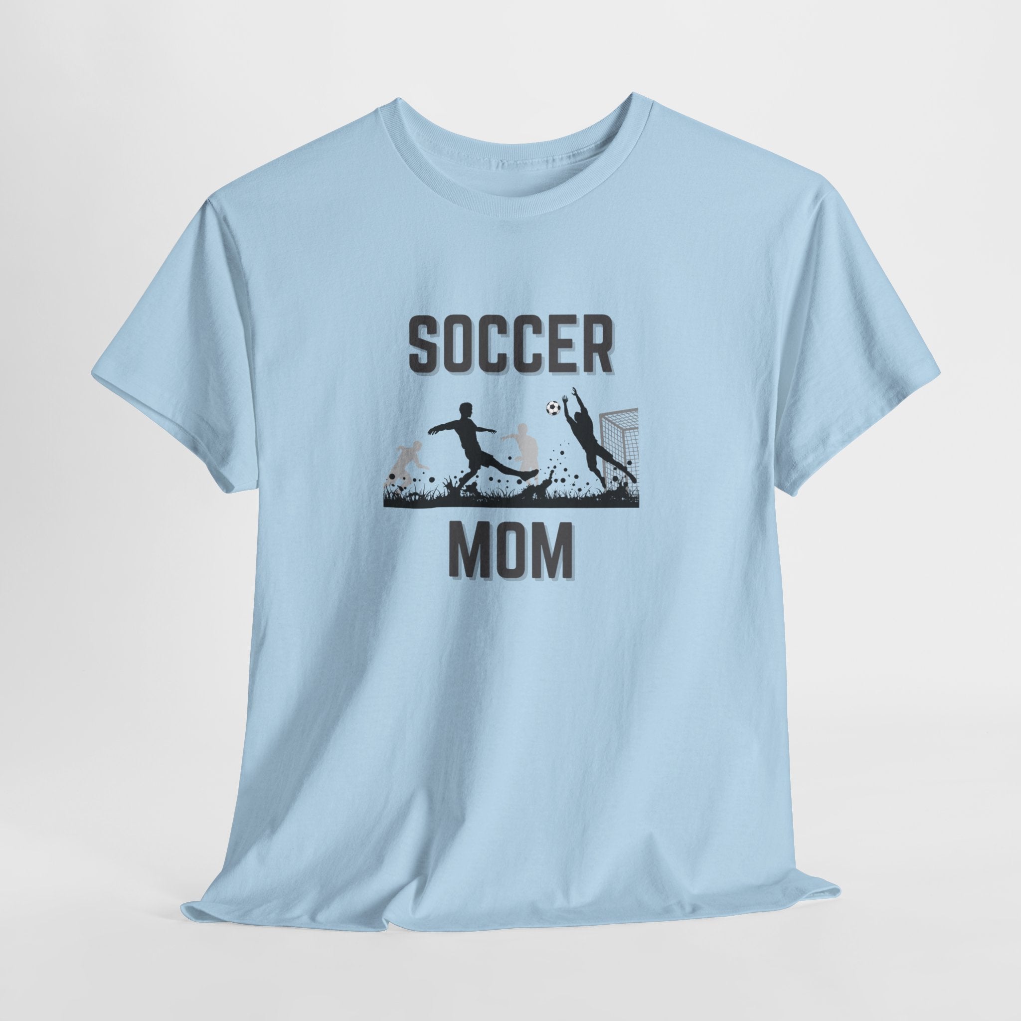 Soccer Mom T-Shirt - Graphic Soccer Player & Goal Tee for Proud Sports Moms