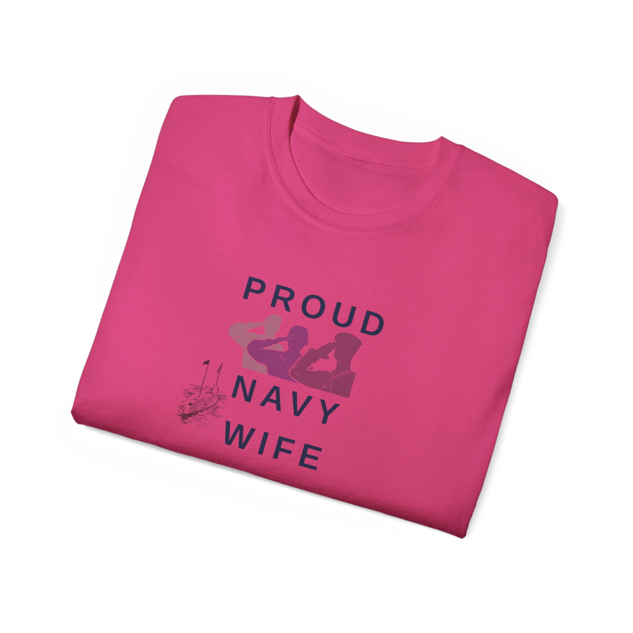 Proud Navy Wife T‑Shirt — Military Spouse Support Tee
