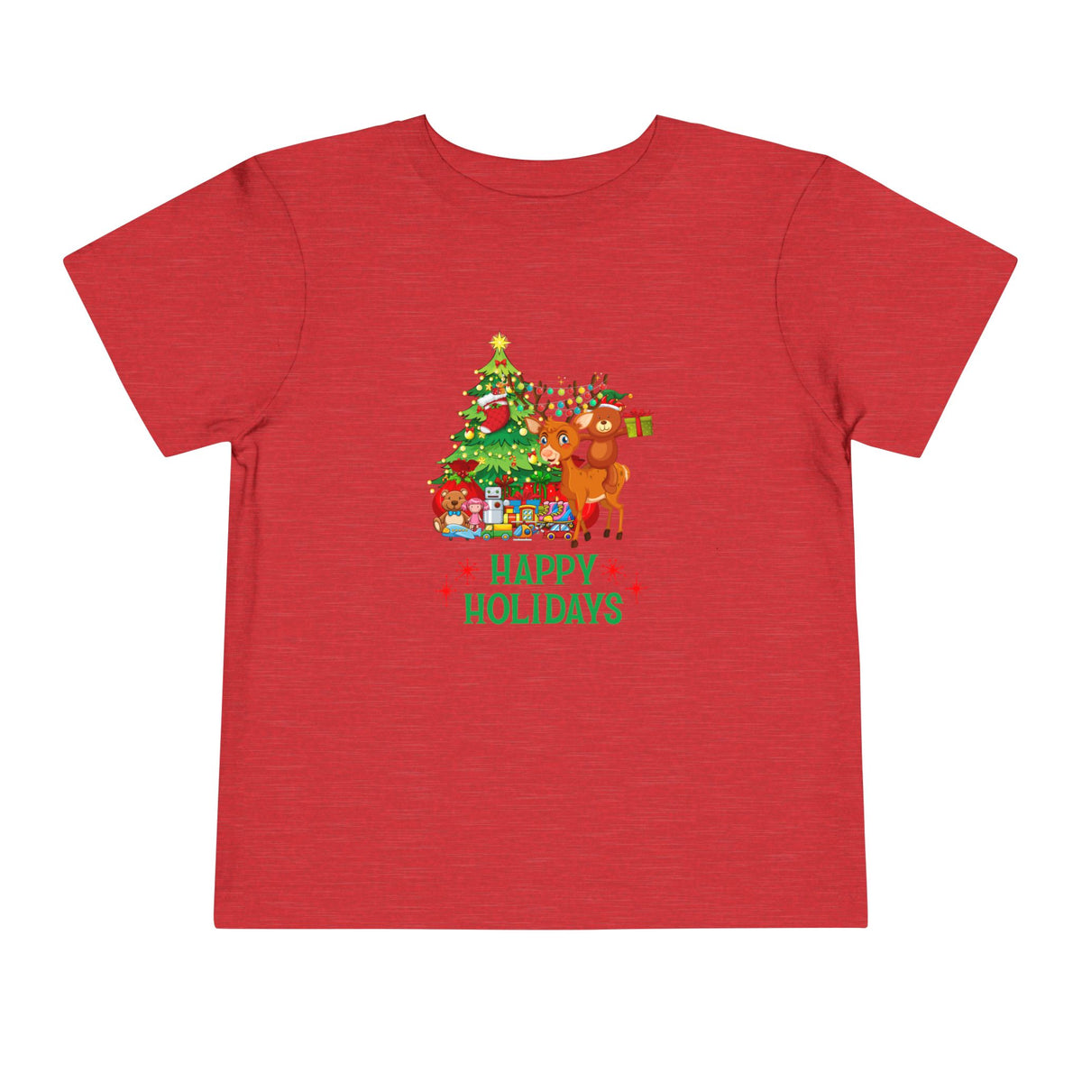 Happy Holidays Christmas Toddler Short Sleeve Tee