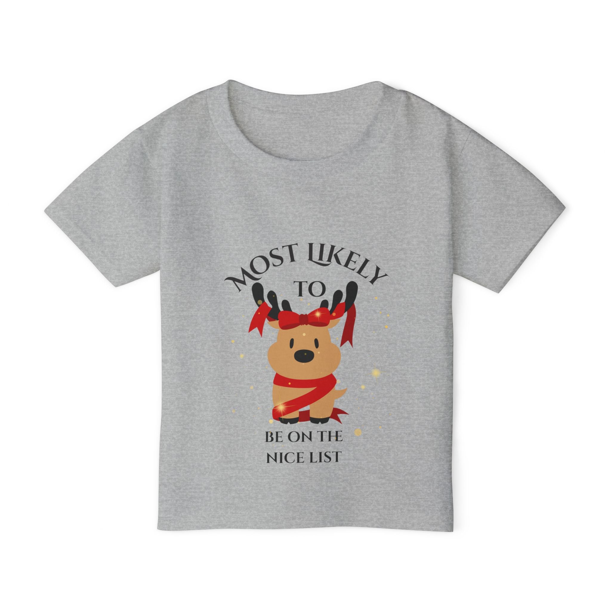 Most Likely to Be on the nice list Toddler Christmas T-Shirt, Cute Holiday Shirt, Kids Xmas Top, Most Likely To Be On Nice List Tee, Perfect for Family Photos, Christmas Gift