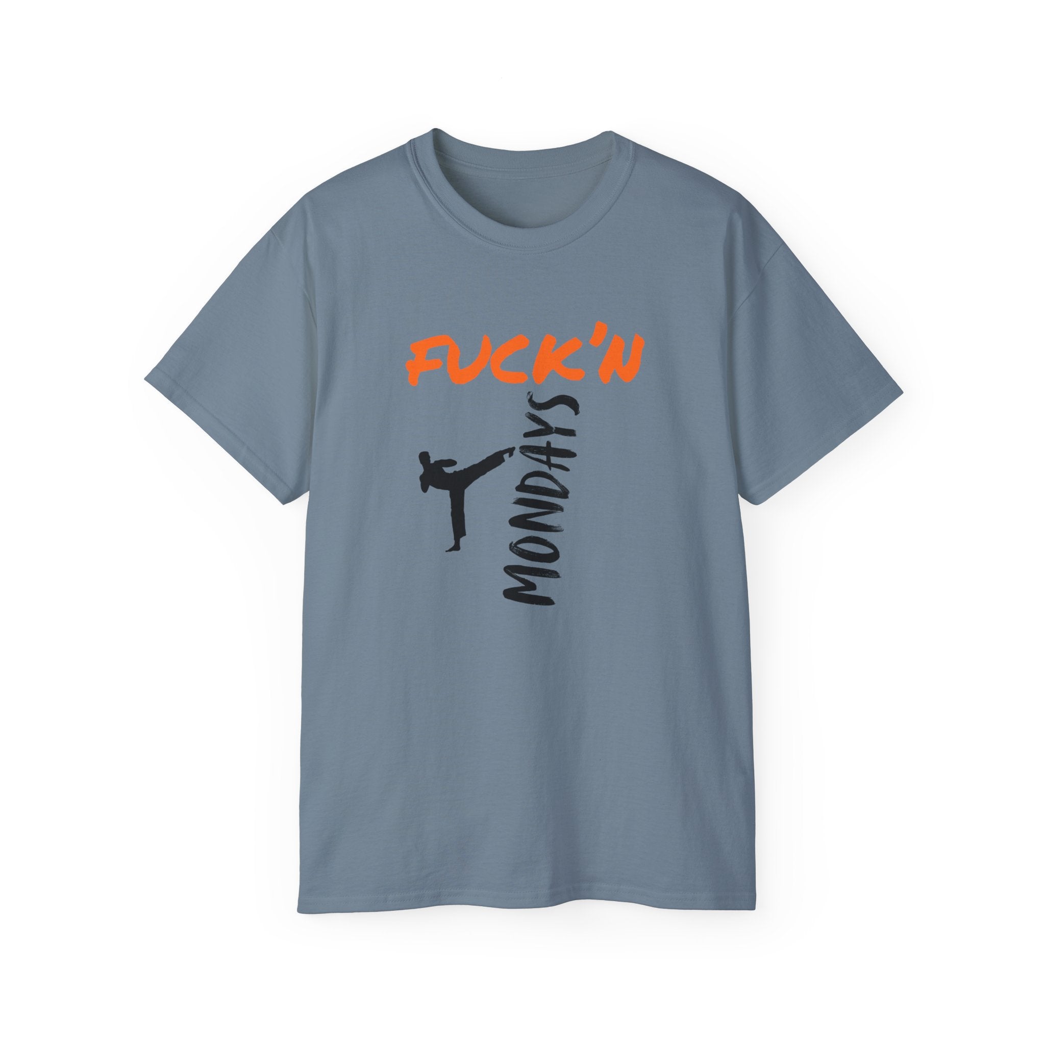 Graphic Tee — “Fuck’n Mondays” Kick Silhouette T‑Shirt