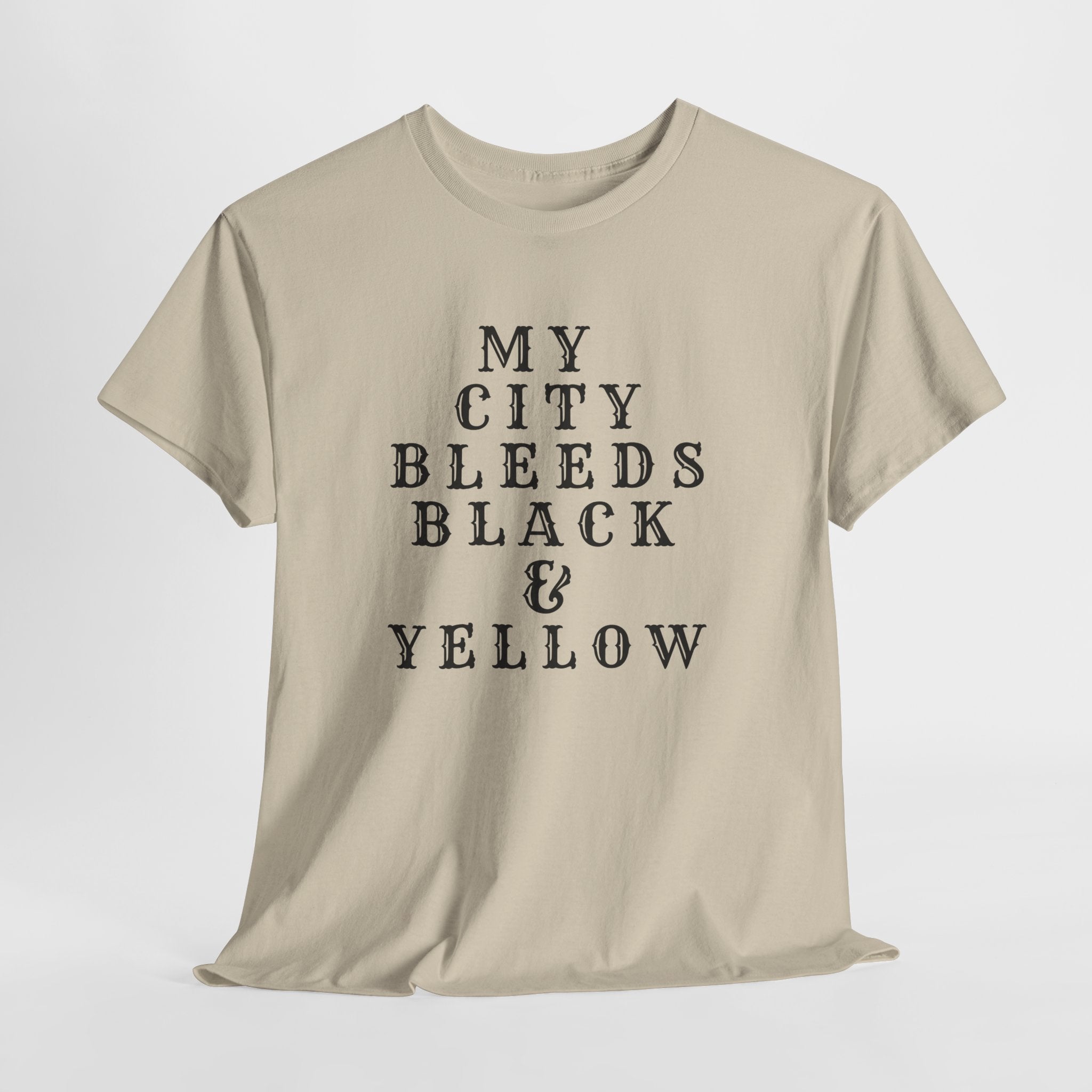 My City Bleeds Black & Yellow T‑Shirt