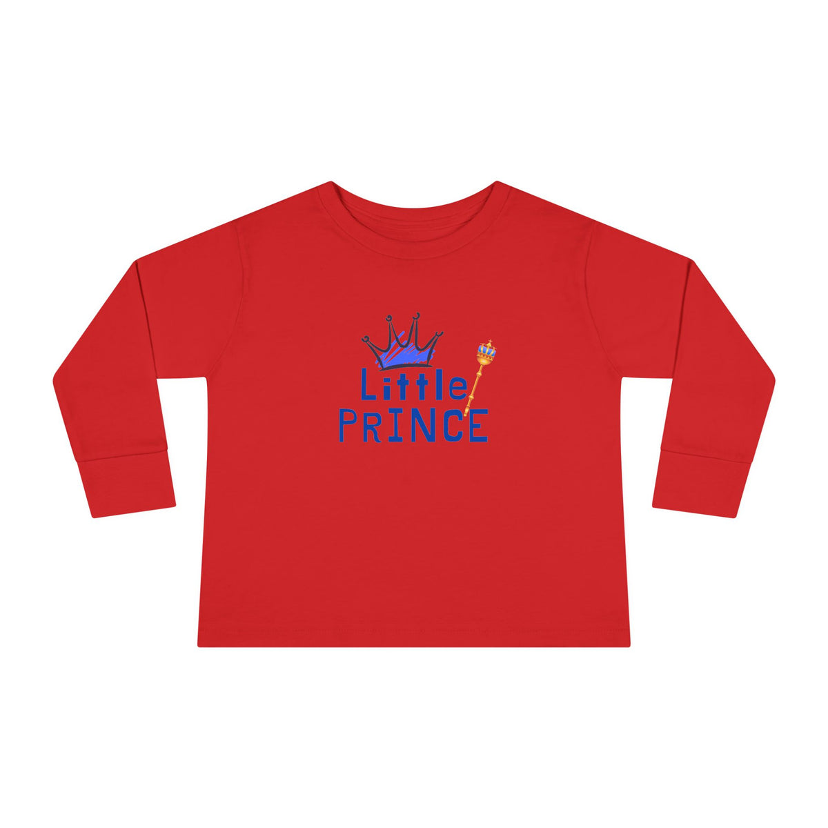Little Prince Toddler Long Sleeve Tee — Cute Crown Design