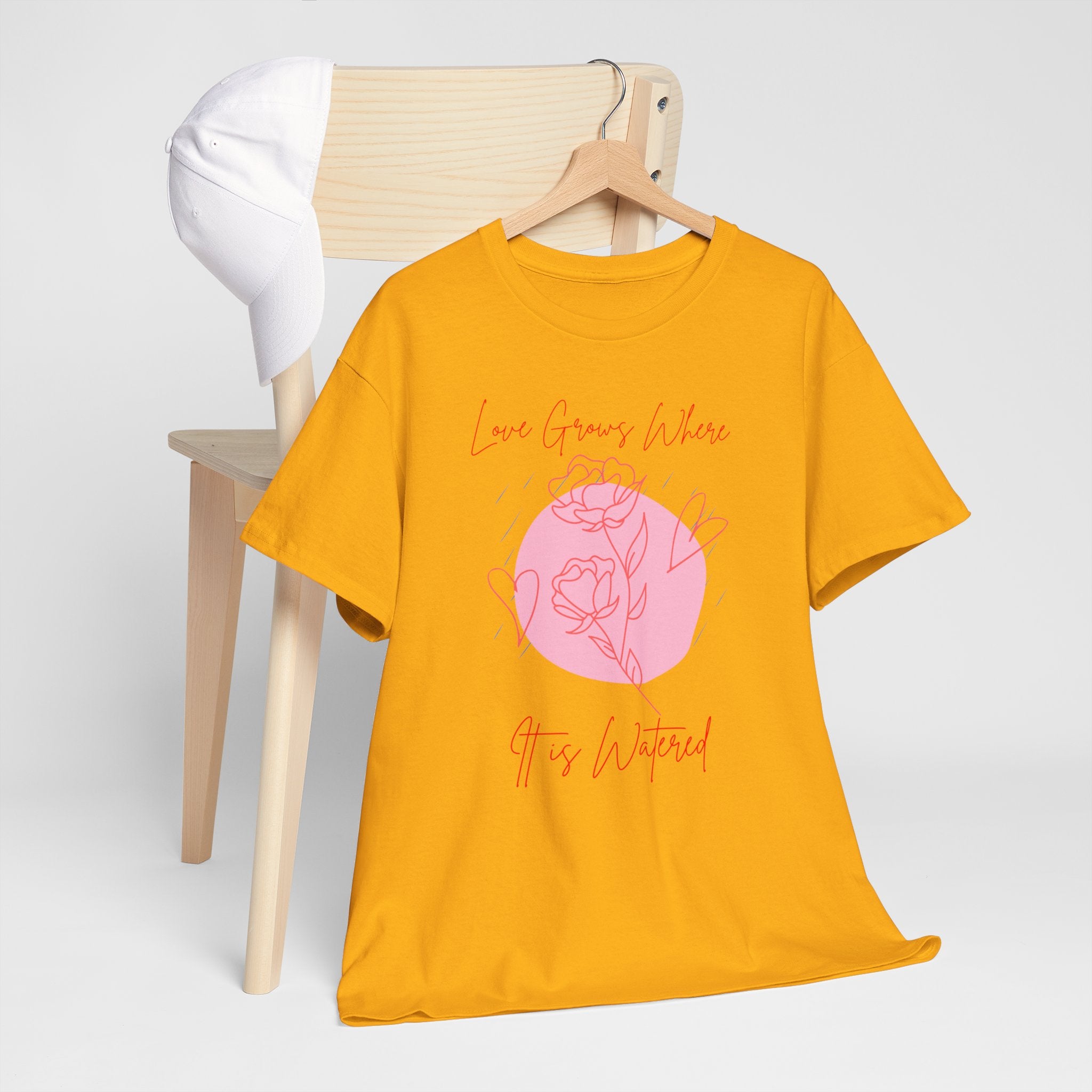 Rose Moon Graphic Tee — "Love Grows Where It’s Watered"