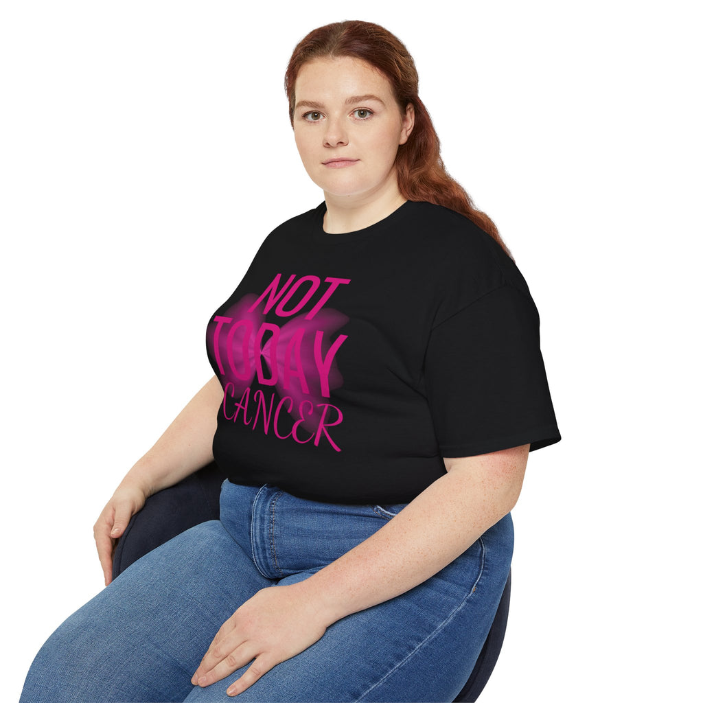 Not Today Cancer T-Shirt — Inspirational Cancer Awareness Tee with Pink Ribbon
