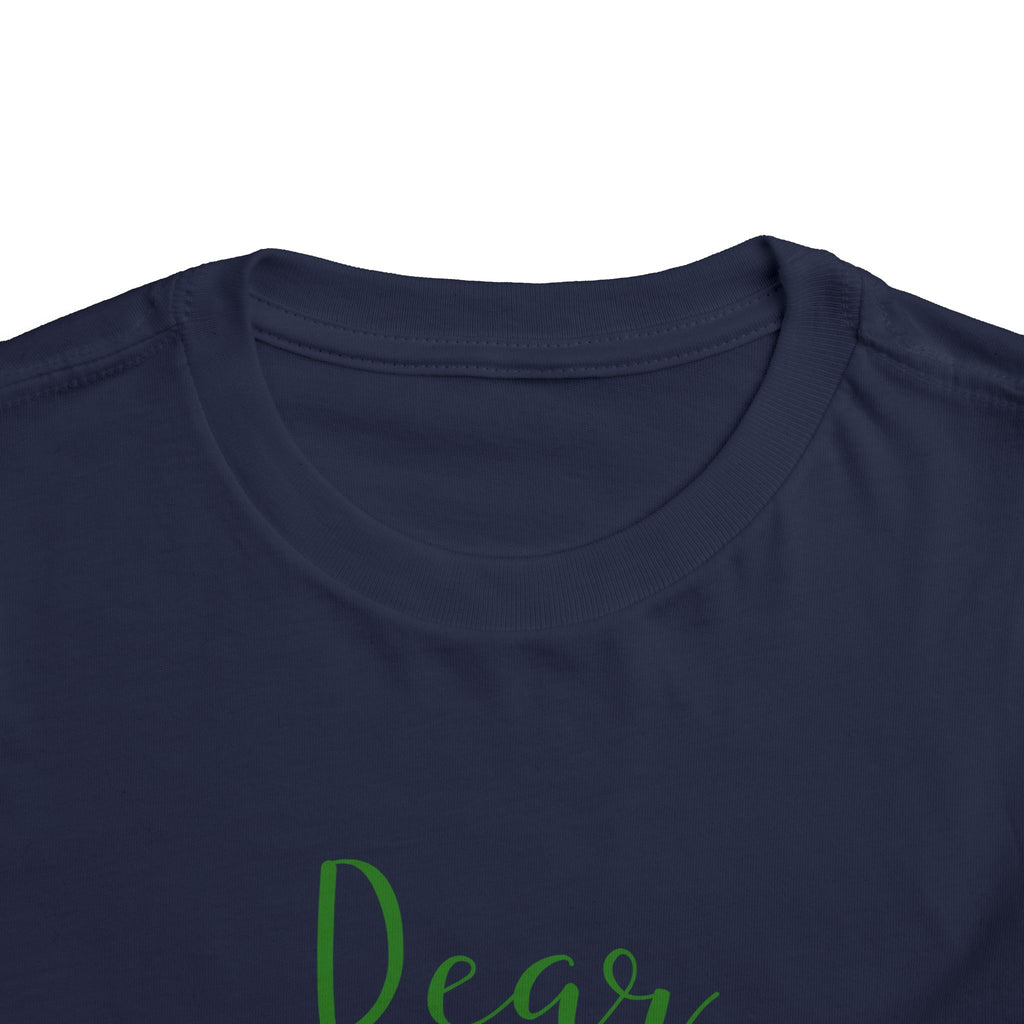 Dear Santa Stop Snitching to My Parents Christmas Toddler Short Sleeve Tee
