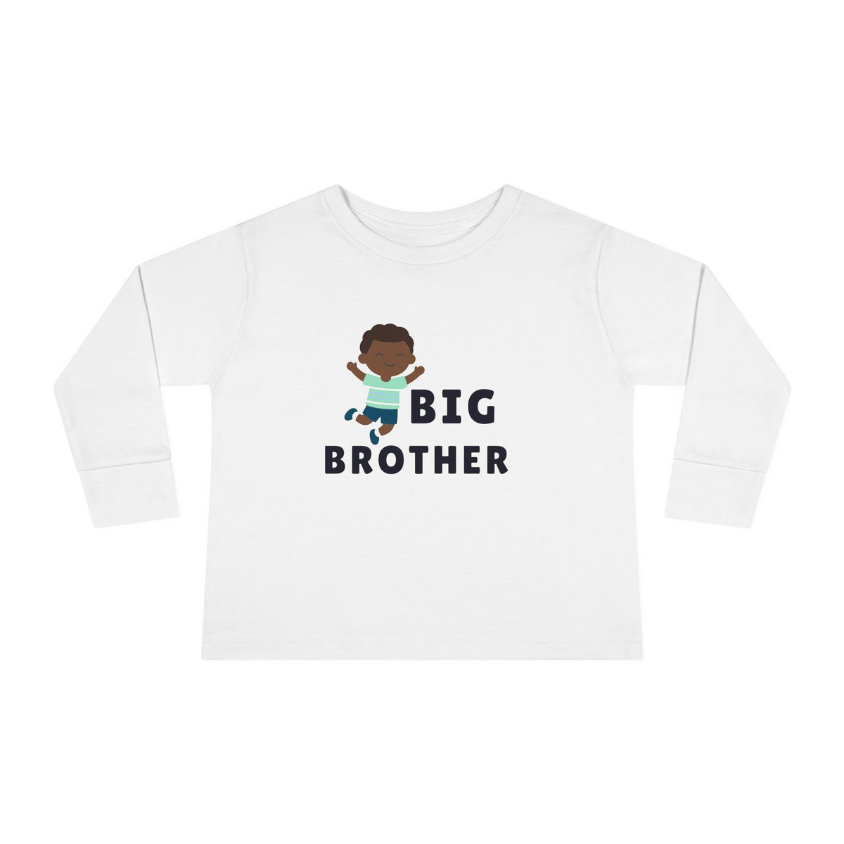 Big Brother Toddler Long Sleeve Tee - Cute Sibling Announcement Shirt