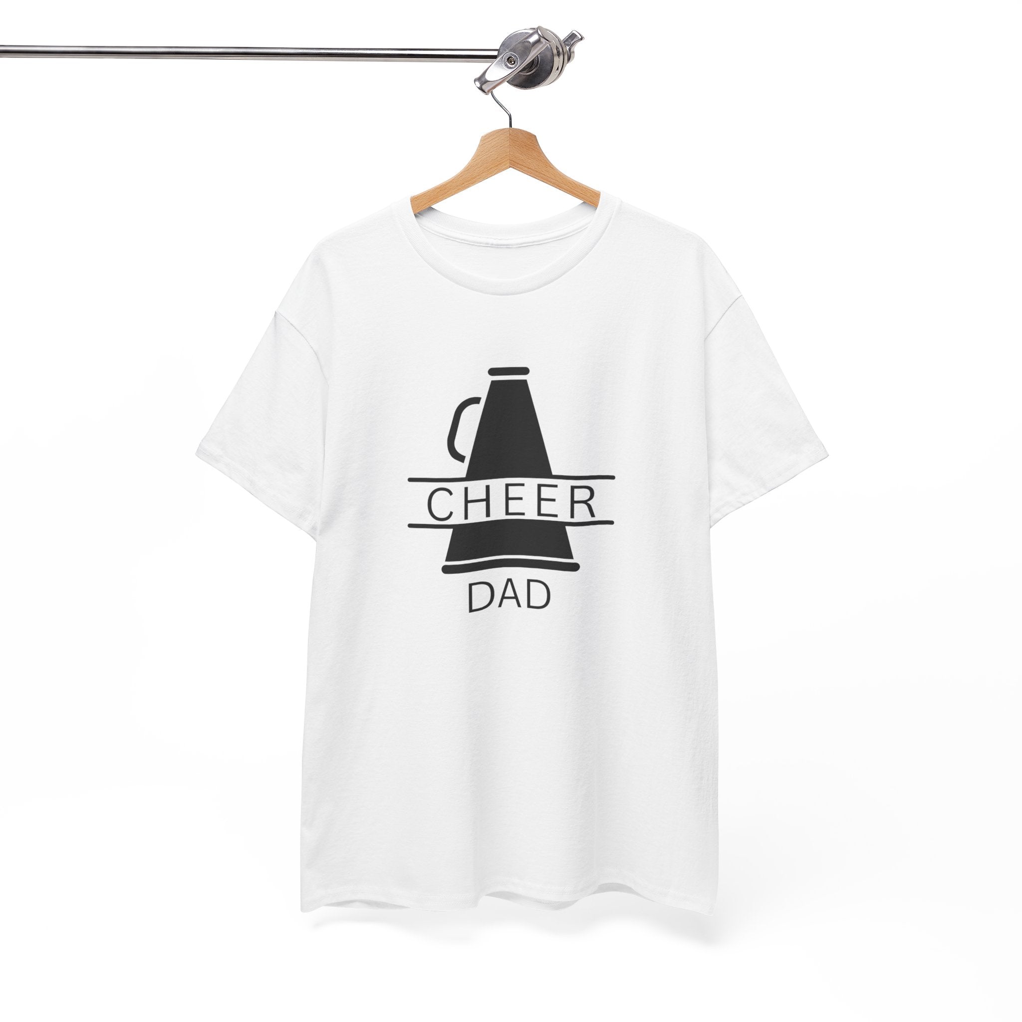 Cheer Dad T-Shirt – Megaphone Graphic Tee for Proud Cheerleading Fathers