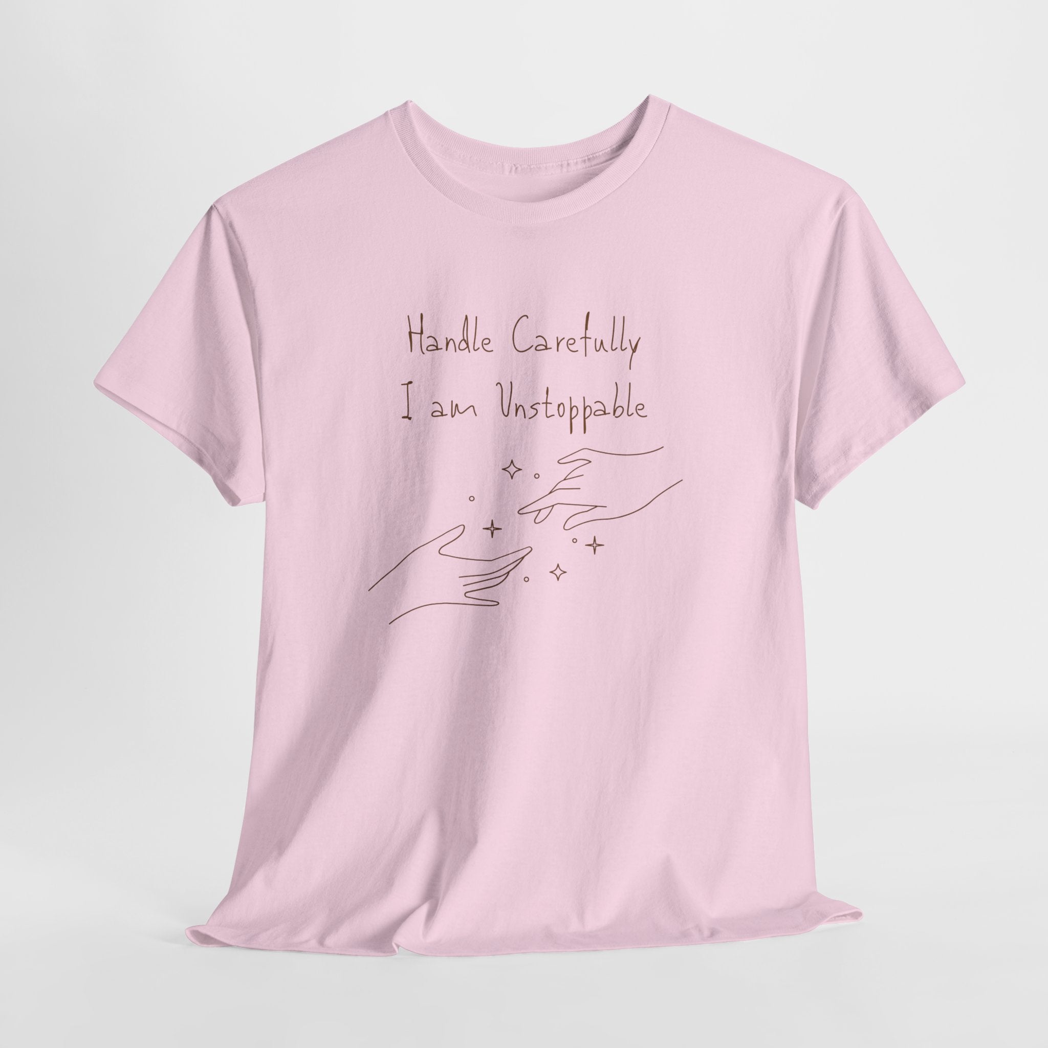 Vulnerable Hearts Tee – "Handle Carefully I am Unstoppable" Minimalist Graphic T-Shirt