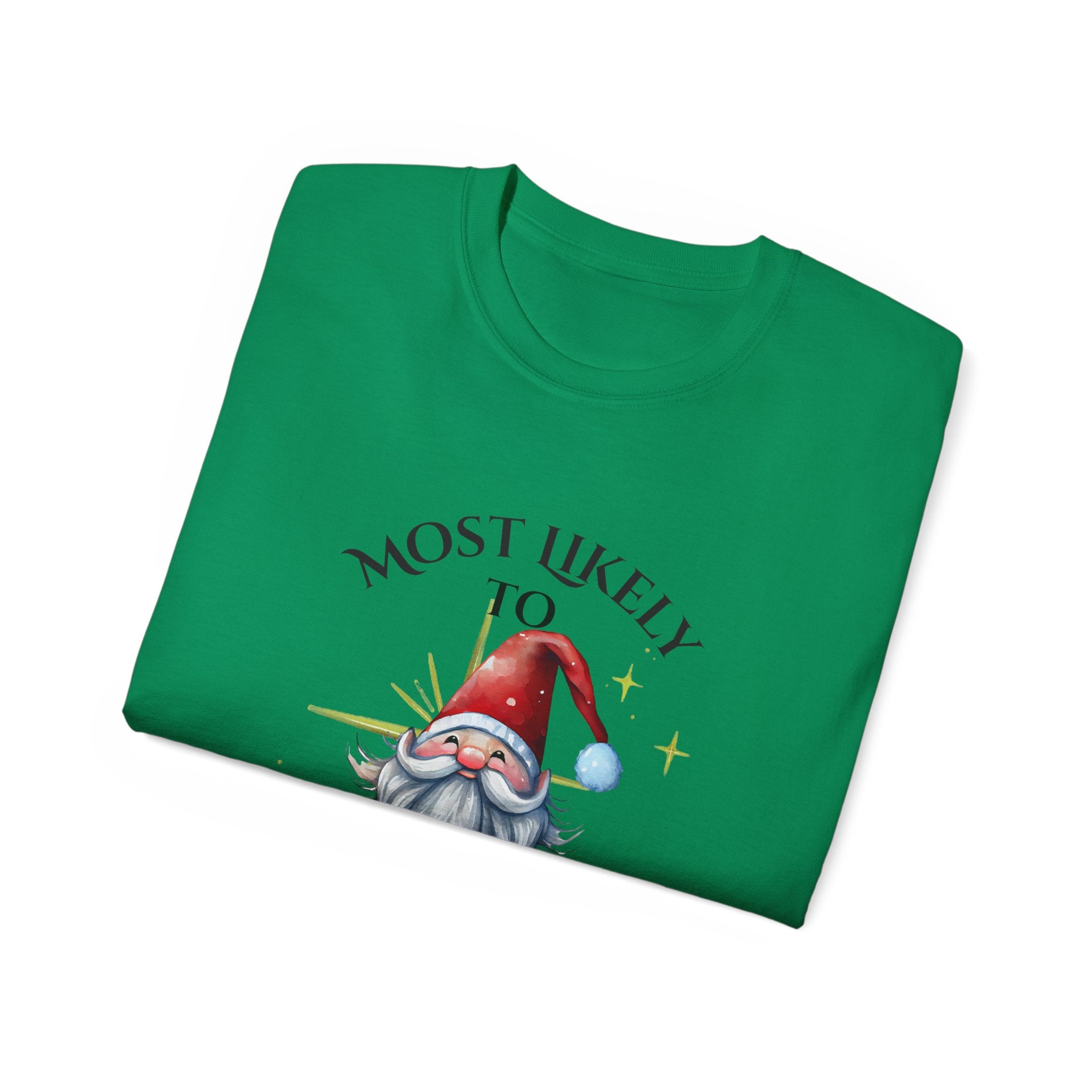 Most Likely to Make a To-Go Plate, Funny Holiday T-Shirt, Unisex Christmas Tee, Gift for Foodies, Festive Apparel