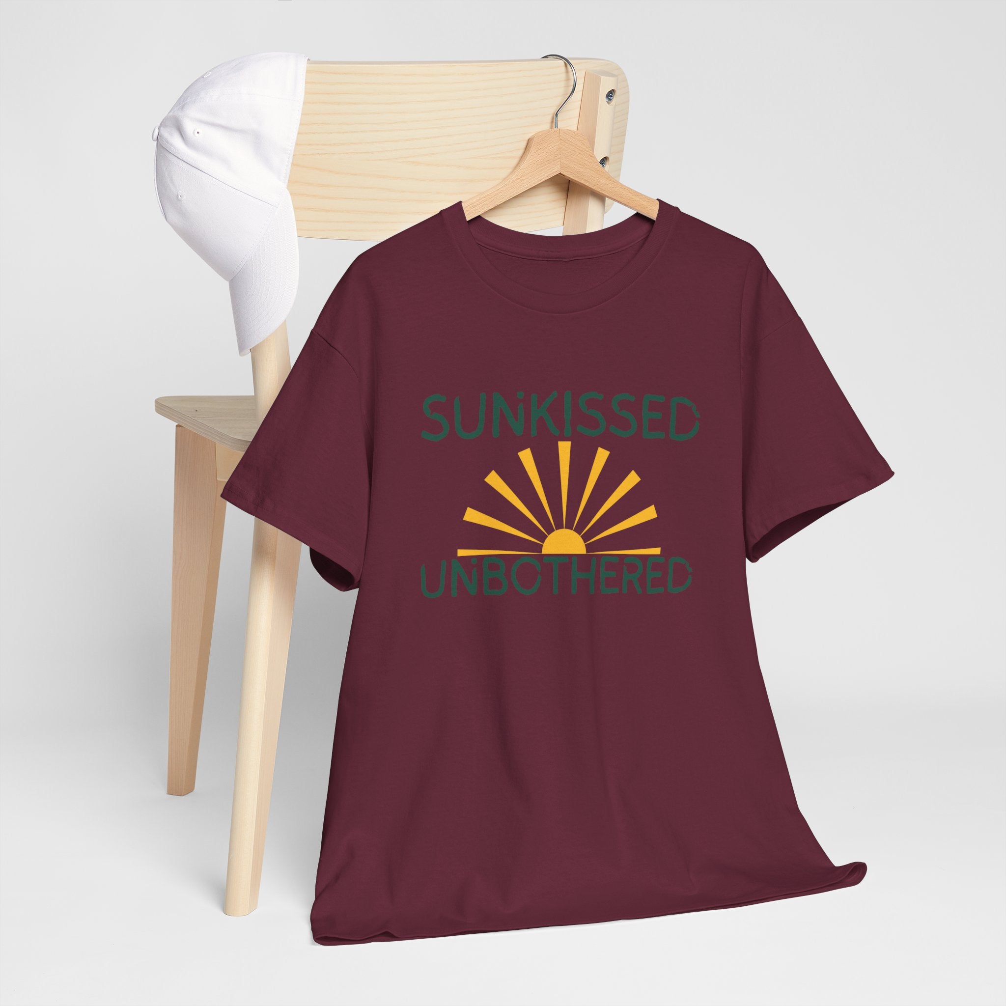 Sunkissed & Unbothered Tee — Summer Sunset Graphic T-Shirt