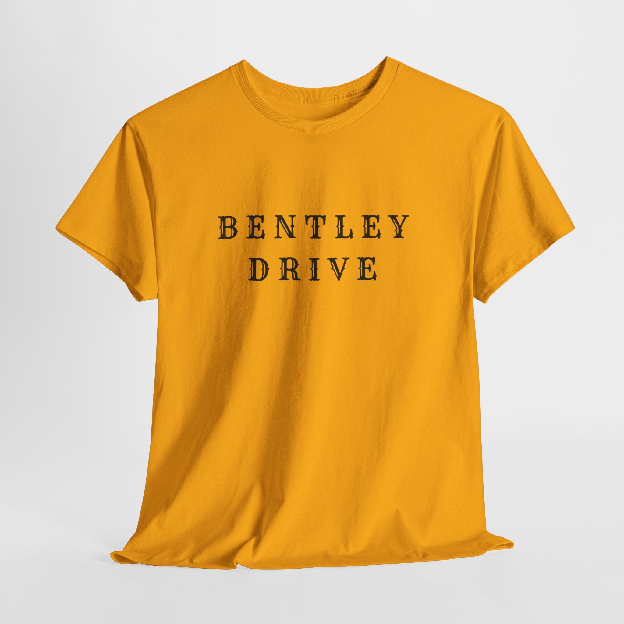 Bentley Drive Tee — Minimal Vintage Script T‑Shirt