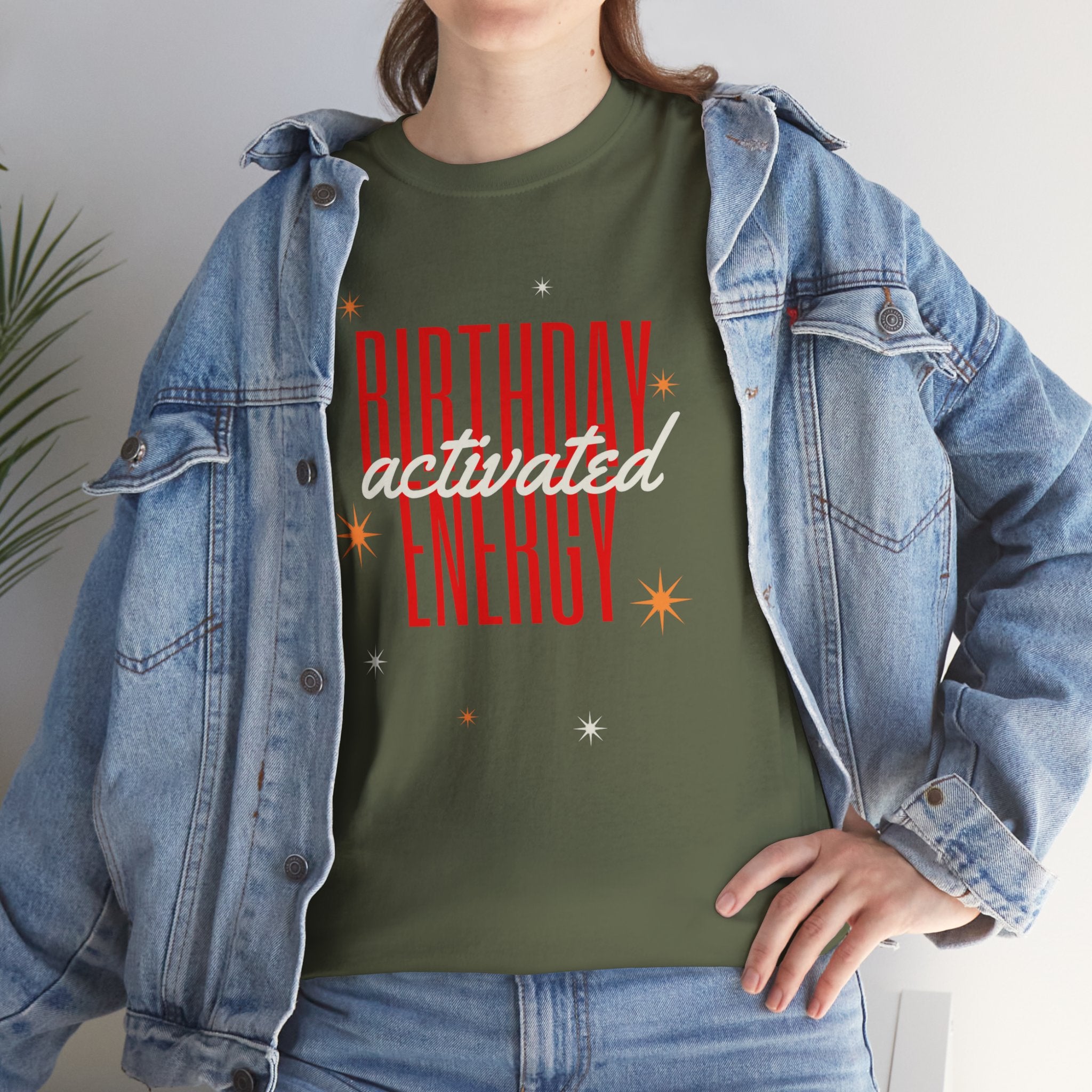 Birthday Energy Tee — Fun Get Started Party Shirt