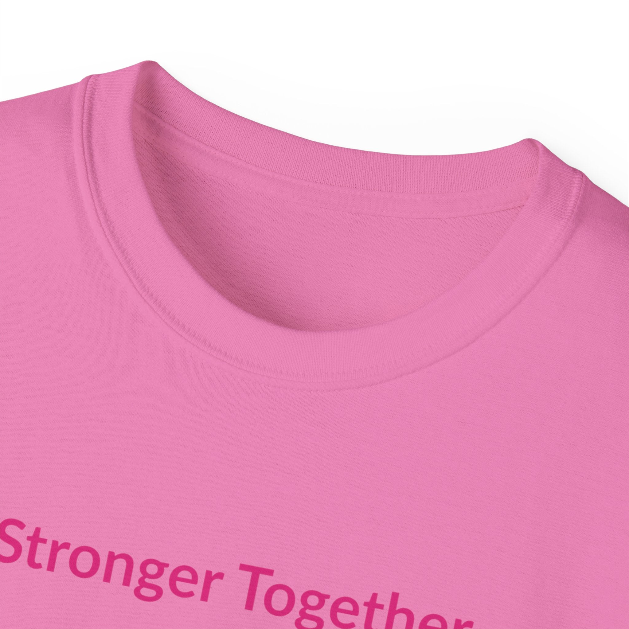 T-Shirt — "Stronger Together. Always. Tough Titties Club" Pink Ribbon Boxing Design