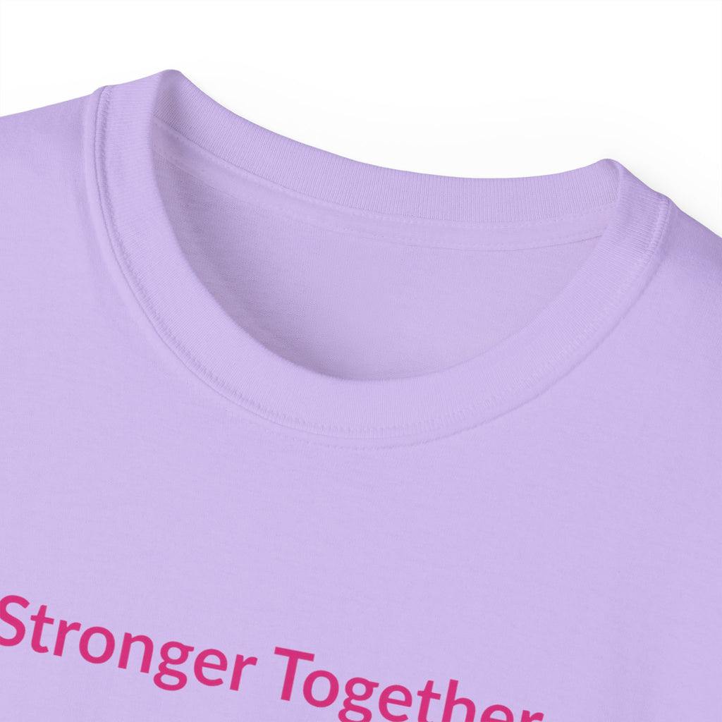 T-Shirt — "Stronger Together. Always. Tough Titties Club" Pink Ribbon Boxing Design
