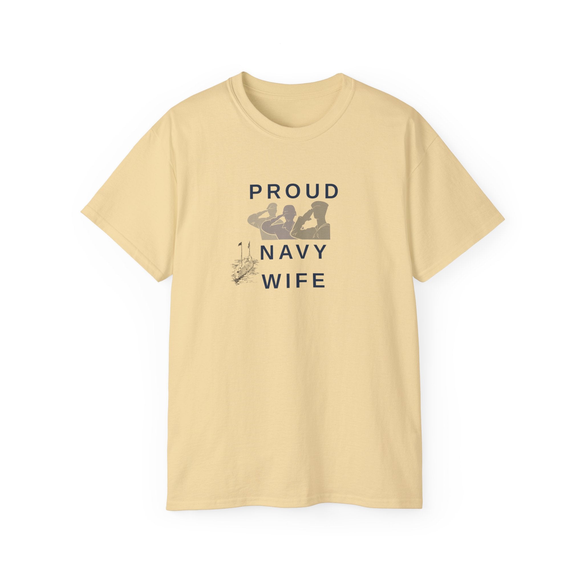 Proud Navy Wife T‑Shirt — Military Spouse Support Tee