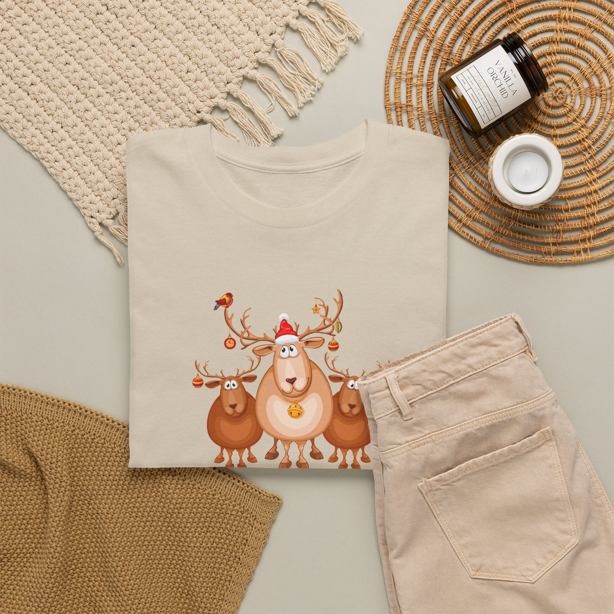 Silent Night, Not in This Family Christmas Reindeer T-Shirt