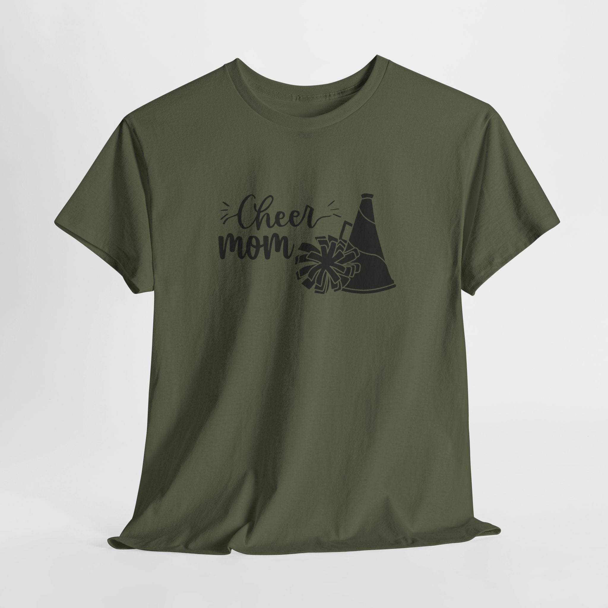 Cheer Mom T-Shirt — Pom Pom & Megaphone Mom Tee
