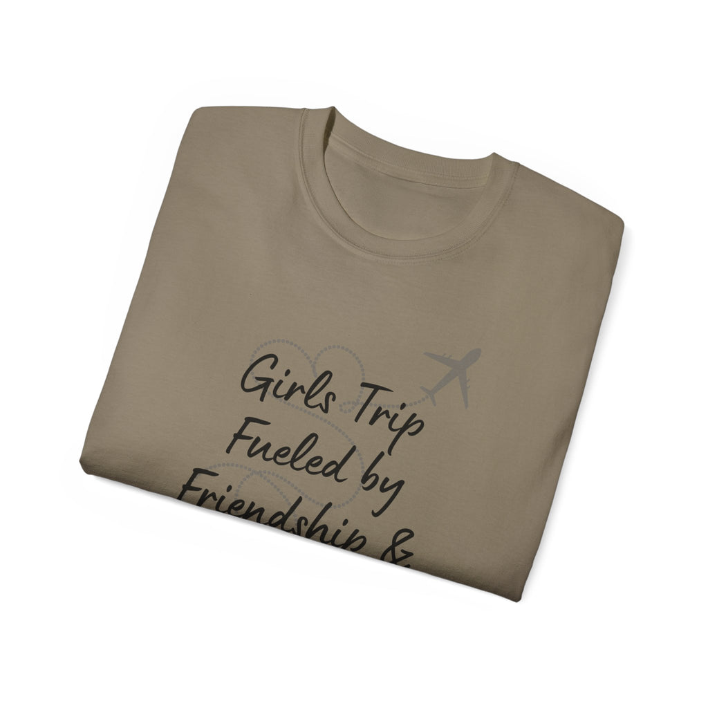 Girls Trip Tee — "Girls Trip Fueled by Friendship & Flights" Travel Shirt
