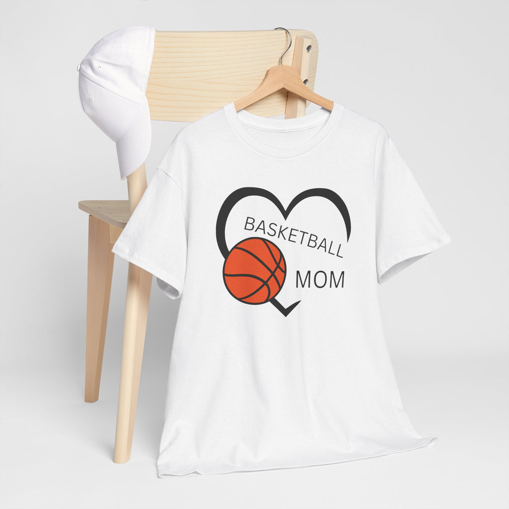 Basketball Mom T-Shirt – Heart & Basketball Design