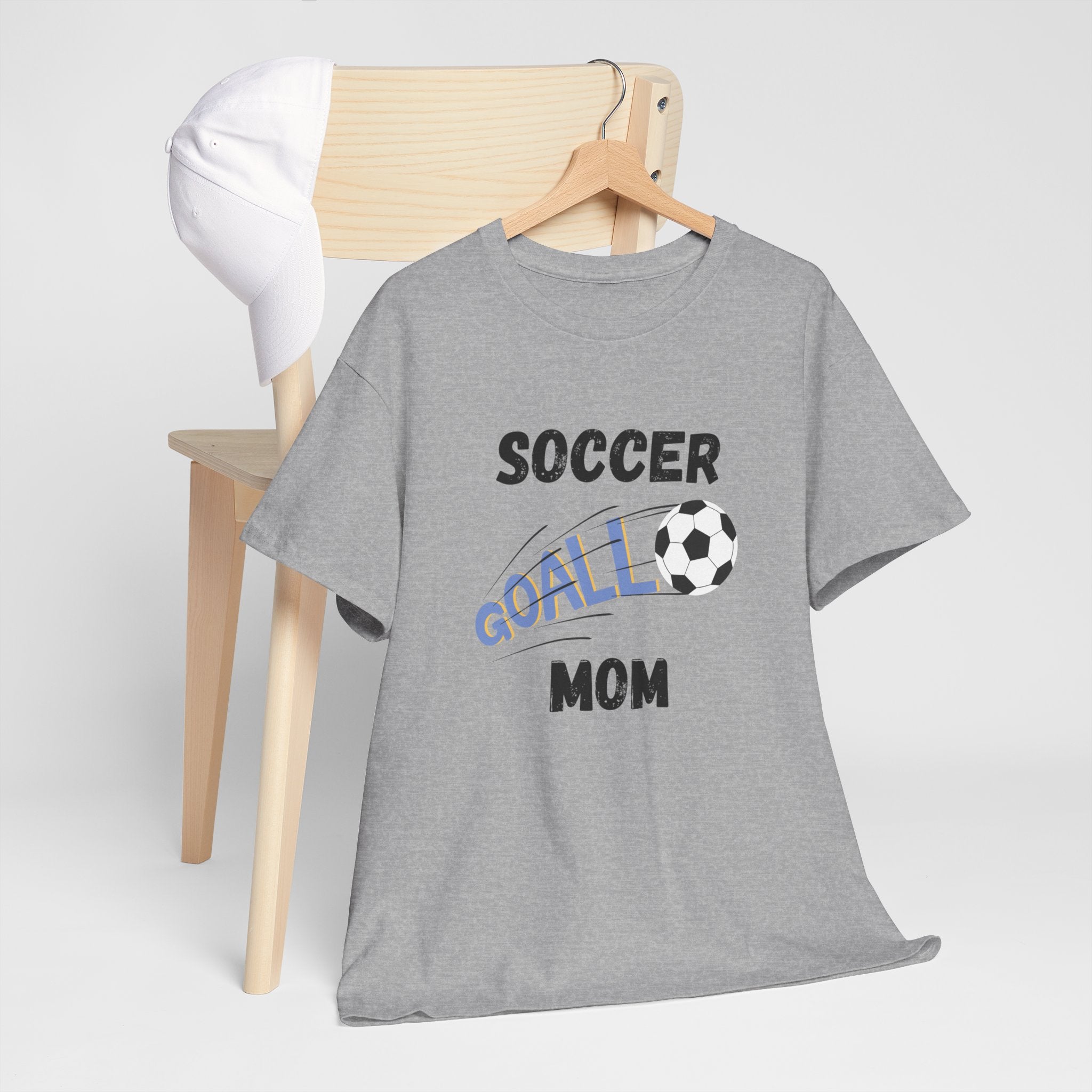 Soccer Mom T‑Shirt — 'Soccer Goal!' Graphic Tee with Soccer Ball