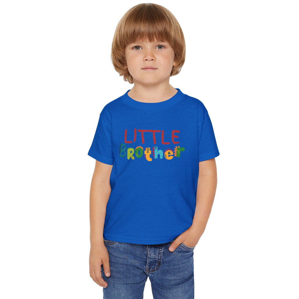 Little Brother Toddler T-Shirt - Colorful Playful Sibling Shirt