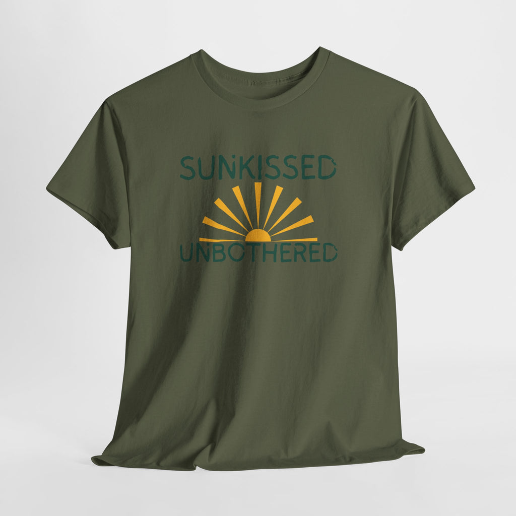 Sunkissed & Unbothered Tee — Summer Sunset Graphic T-Shirt