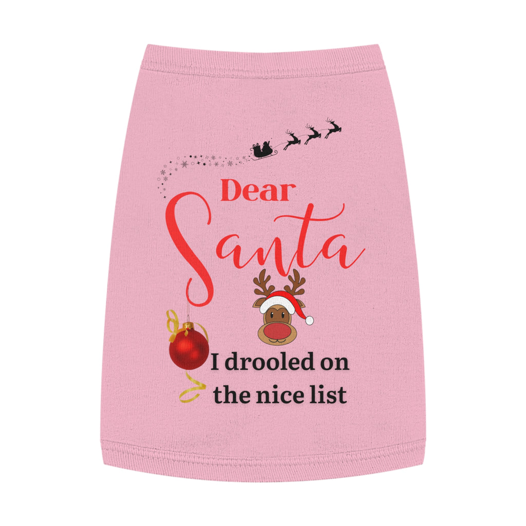 I drooled on ...Festive Pet Tank Top, Christmas Pet Apparel, Holiday Dog Shirt, Santa Themed Dog Outfit, Cute Pet Gift