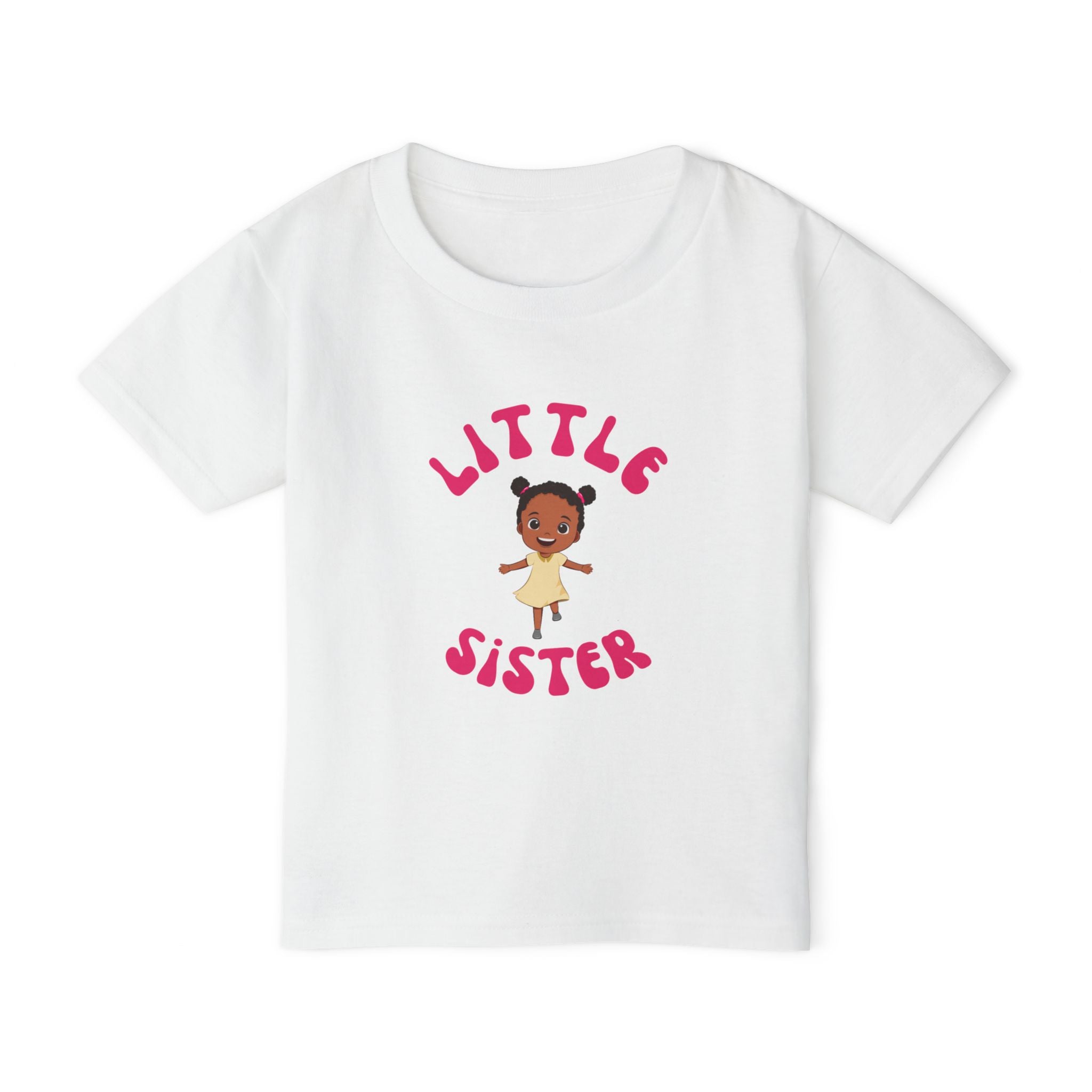 Little Sister Toddler T-Shirt — Cute Smiling Girl Sibling Shirt