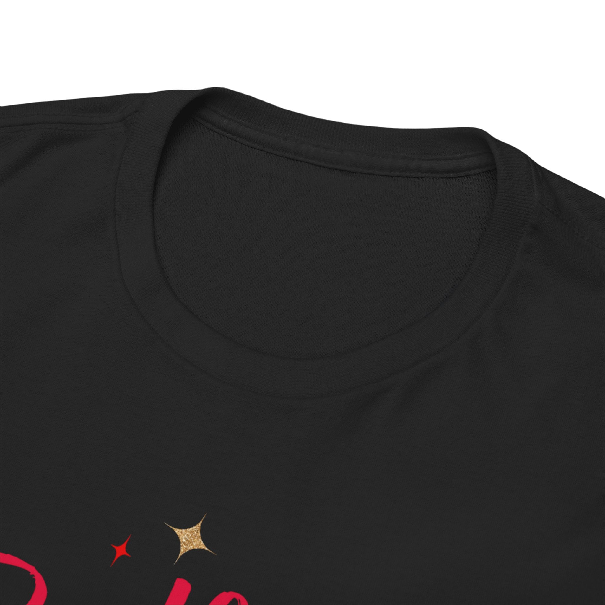 Birthday Squad T-Shirt — Women's Party Tee with Pink Script & Gold Stars