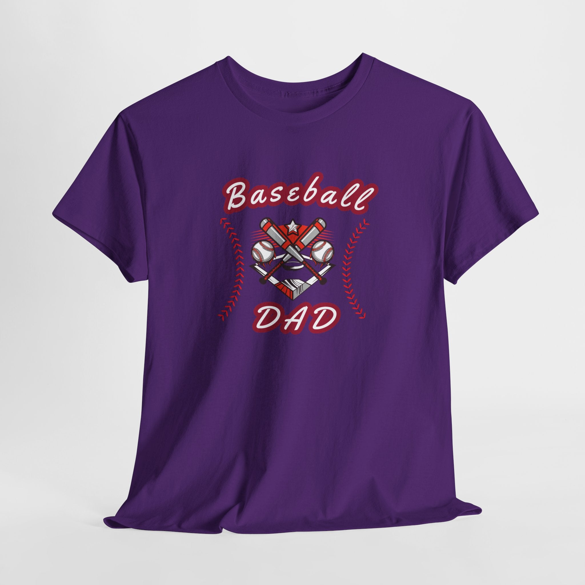 Baseball Dad T-Shirt – Vintage Crossed Bats & Glove Tee for Sports Fans, Father's Day Gift