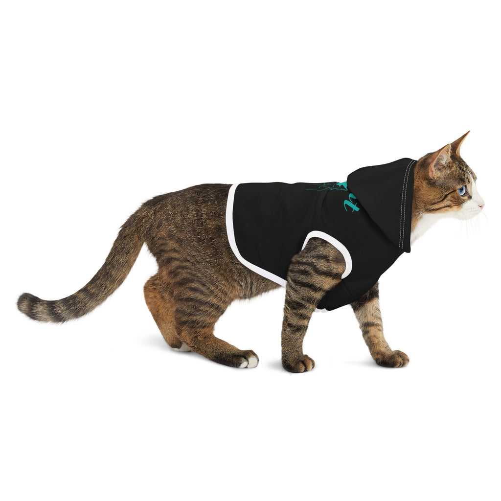 Pet Hoodie - "Cool Cat" Graphic Hooded Dog & Cat Sweatshirt for Small Pets