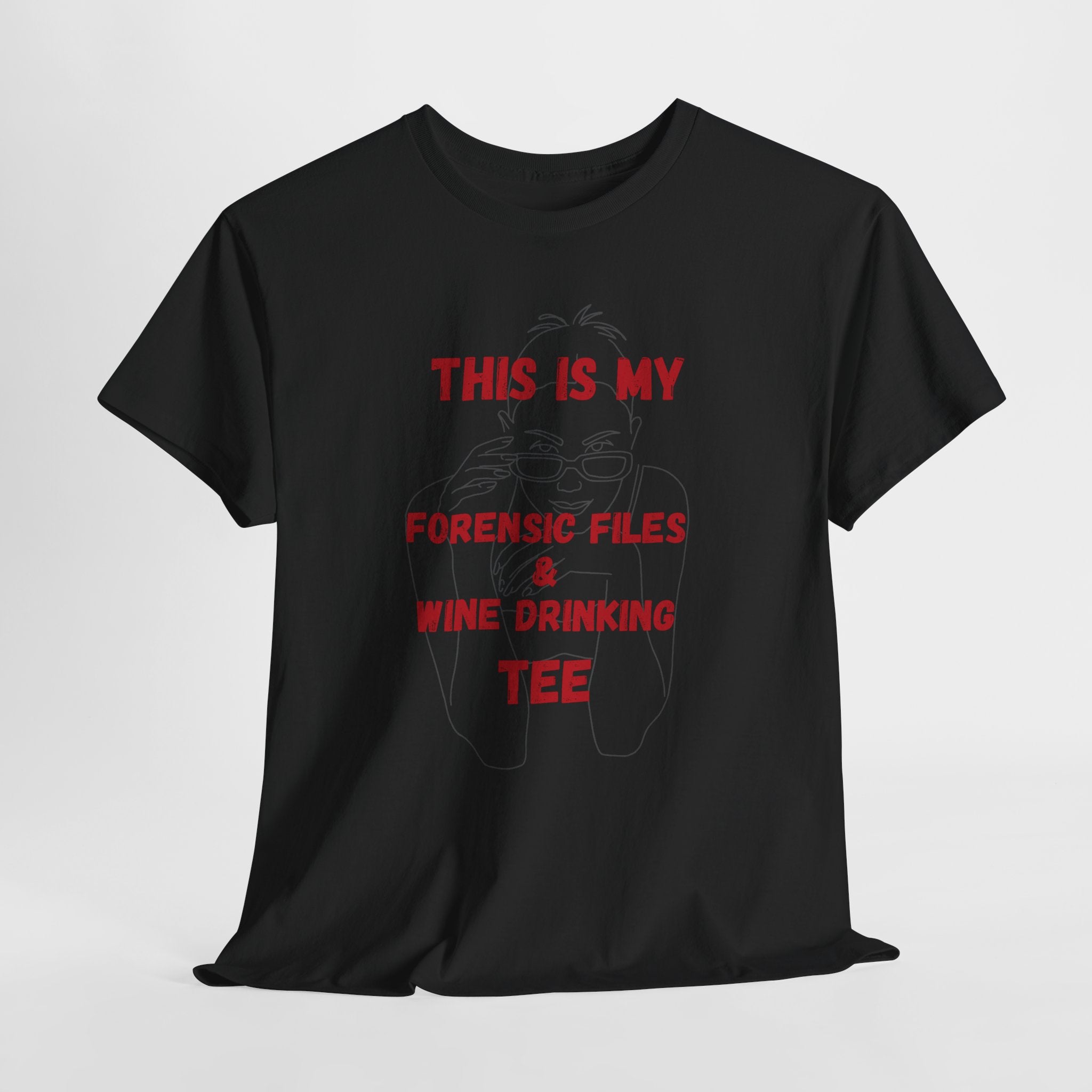 Funny Lazy Detective Wine T-Shirt — 'Detective Off Duty' Graphic Tee