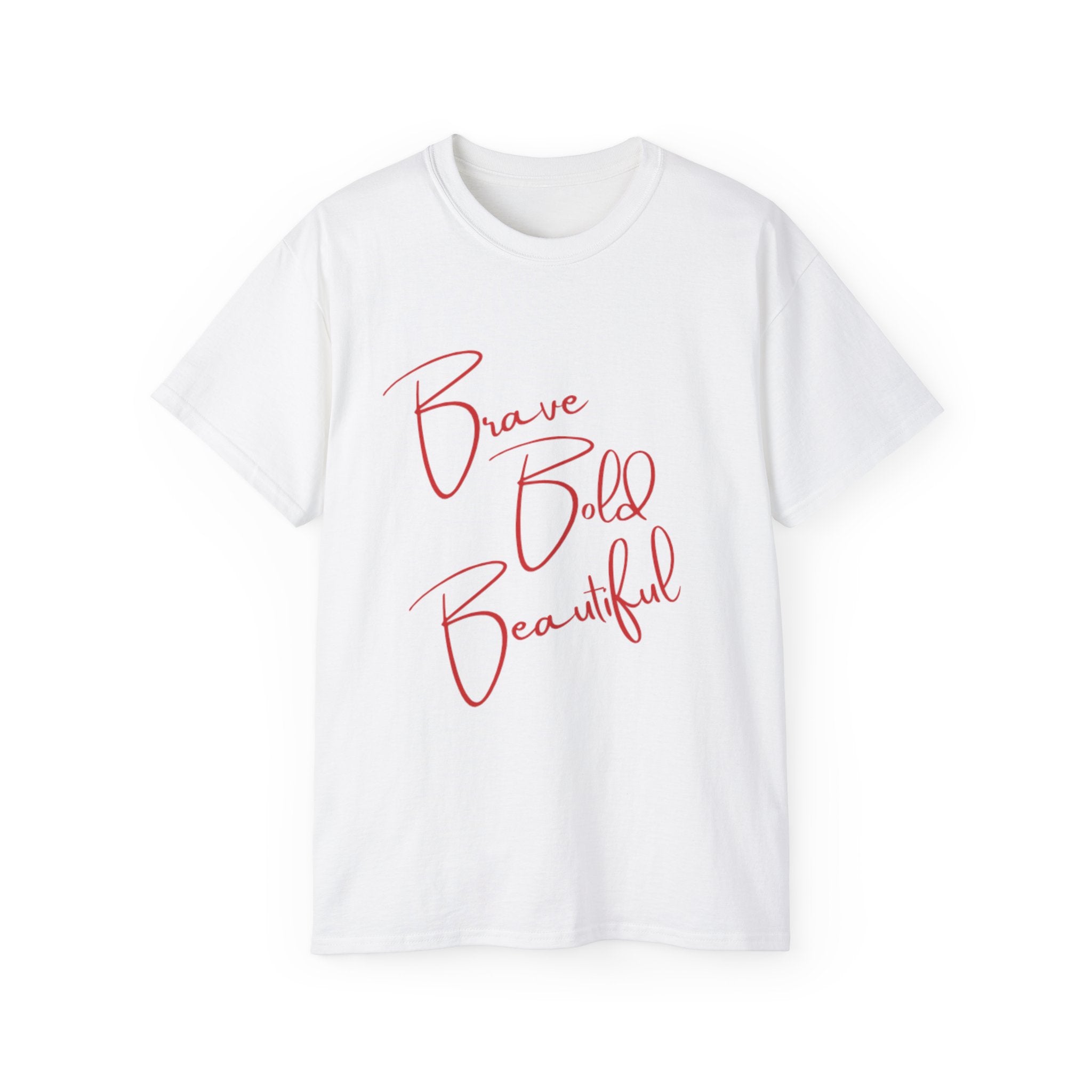 Brave Bold Beautiful Tee — Inspirational Script Women's T‑Shirt
