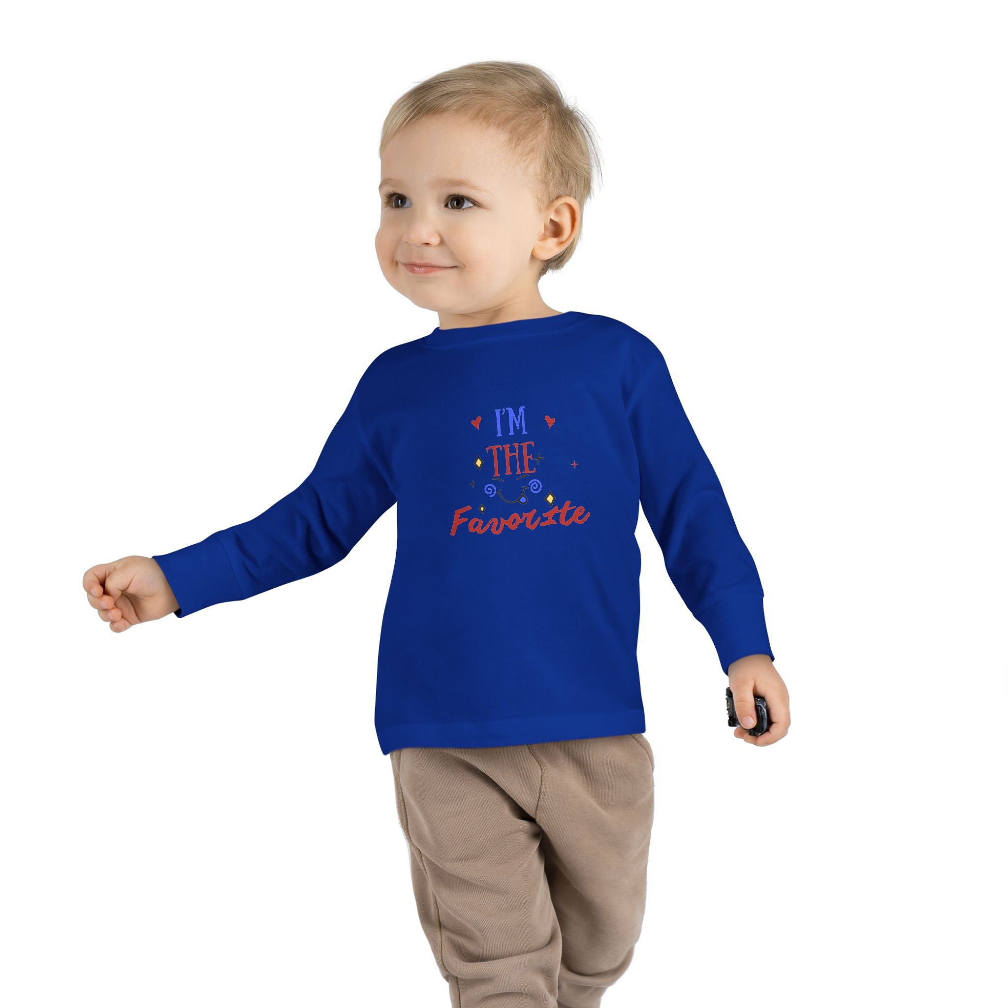 Toddler Long Sleeve Tee — "I'm the Favorite" Patriotic Baby Shirt
