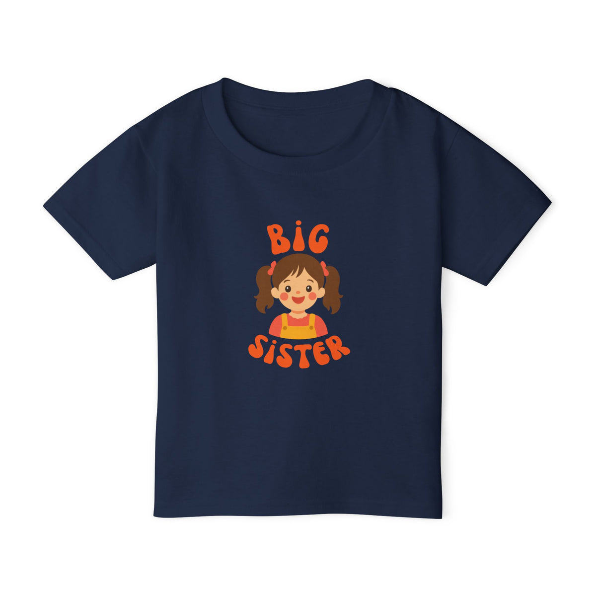 Big Sister Toddler T-Shirt — Cute Cartoon Sibling Announcement Tee