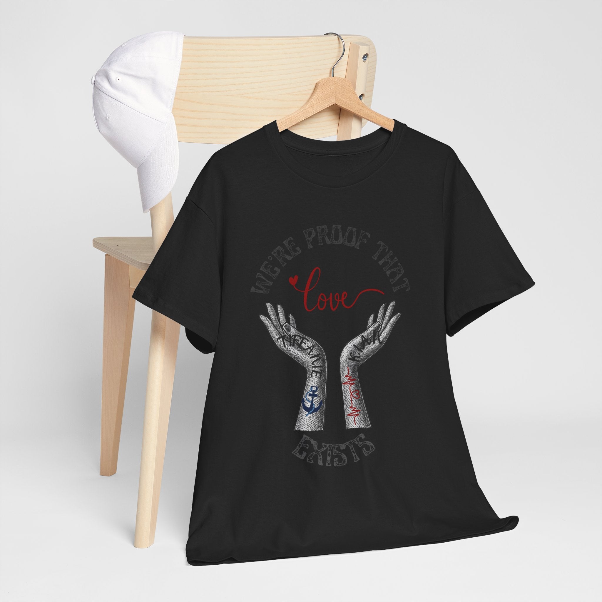 Love Wins Tattoo Hands T‑Shirt – "We're Proof That Love Exists" Couples Goal Pride Tee